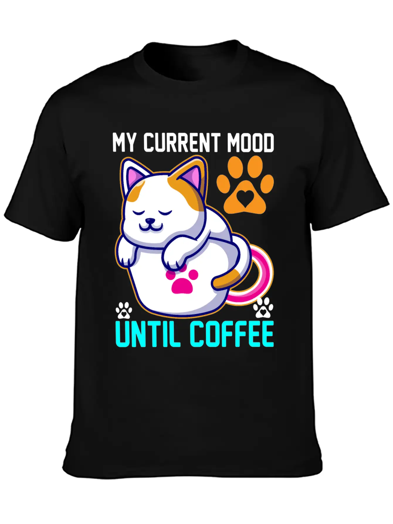 My Current Mood Until Coffee Unisex Casual T-Shirt – Clean Design For Daily Comfort