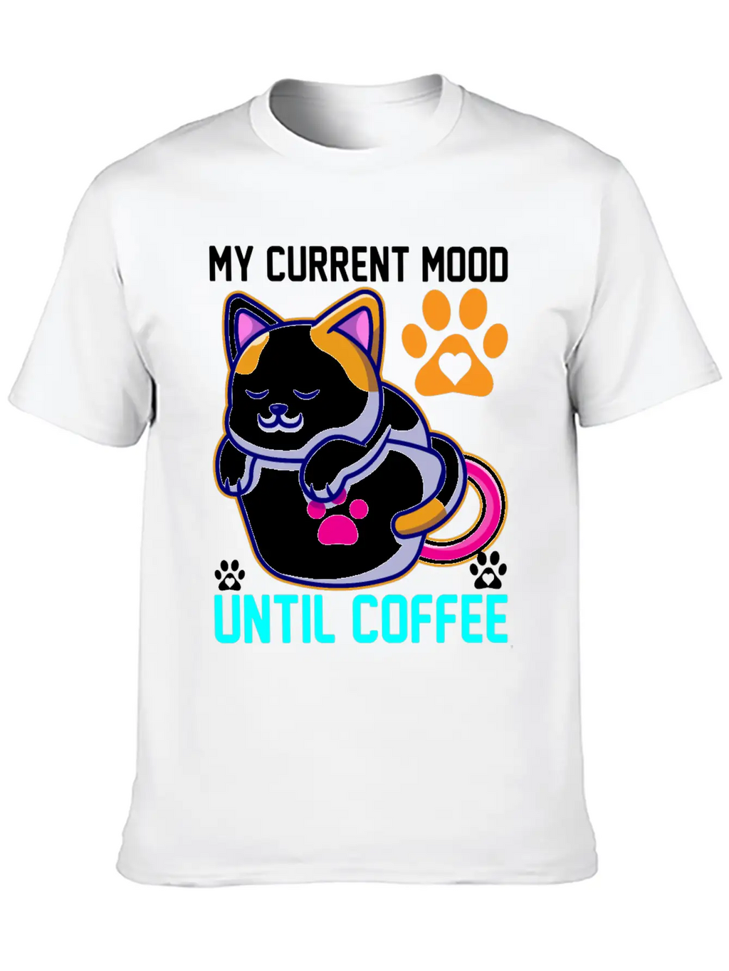 My Current Mood Until Coffee Unisex Casual T-Shirt – Clean Design For Daily Comfort