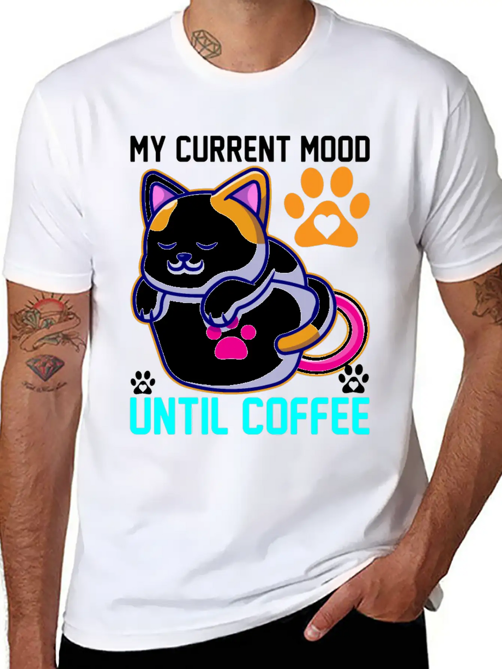 My Current Mood Until Coffee Unisex Casual T-Shirt – Clean Design For Daily Comfort