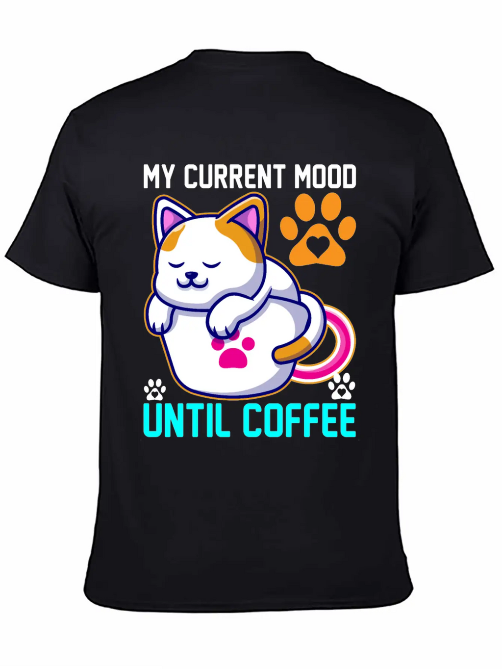 My Current Mood Until Coffee Unisex Casual T-Shirt – Clean Design For Daily Comfort