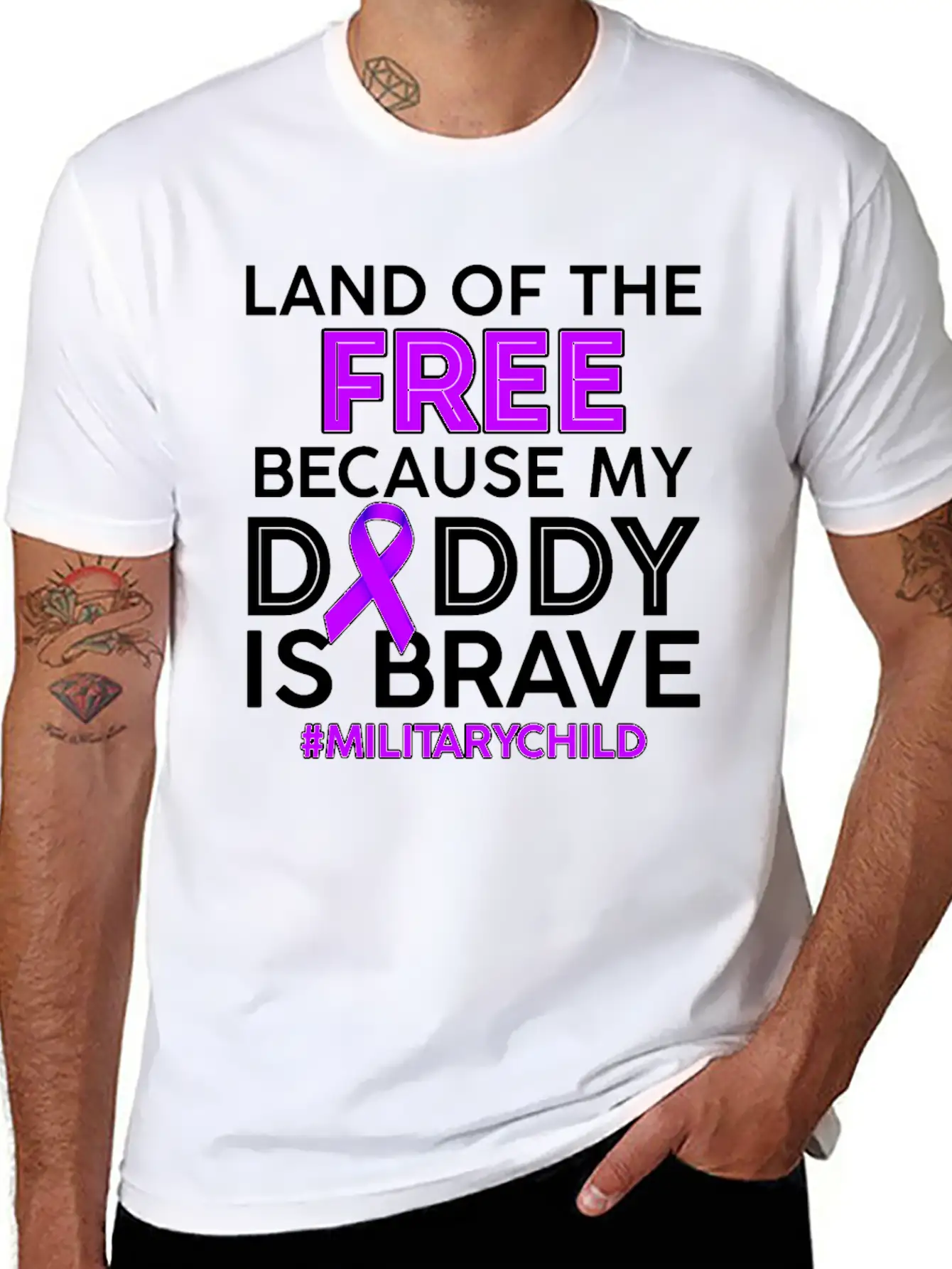My Daddy Is Brave Military Child Tshirt Essential Cotton Tee For Daily Outfits – Unisex Style
