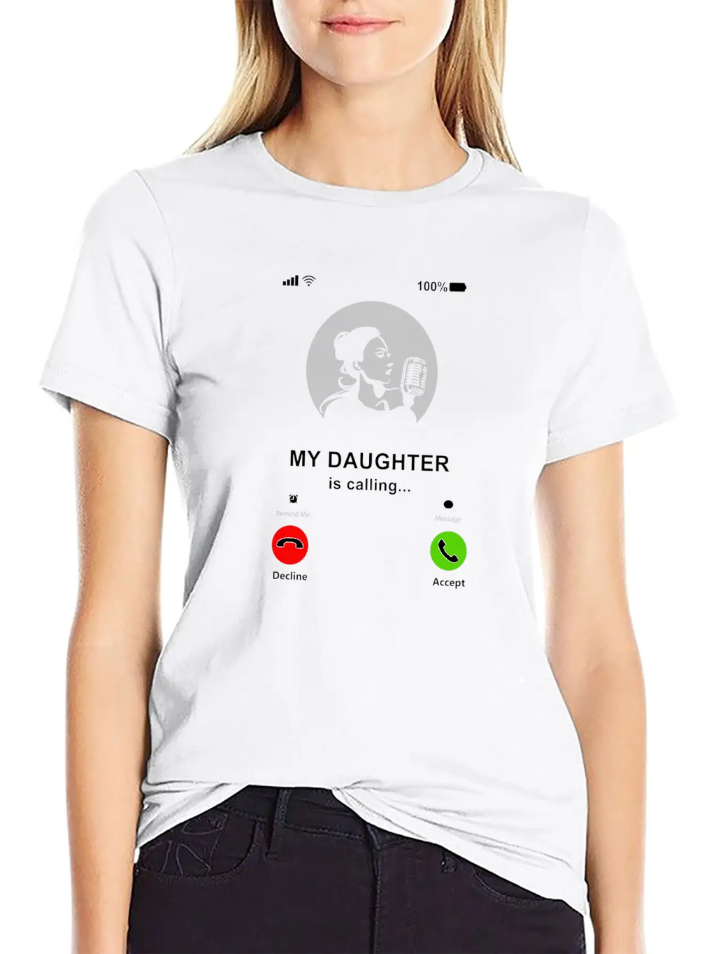 My Daughter Is Calling My Daughter Is A Singer Breathable Soft Cotton T-Shirt – Timeless Casual Look