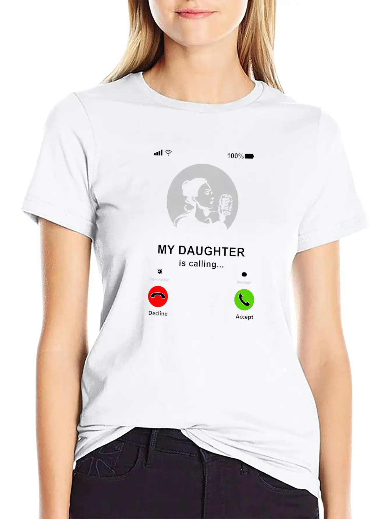 My Daughter Is Calling My Daughter Is A Singer Breathable Soft Cotton T-Shirt – Timeless Casual Look