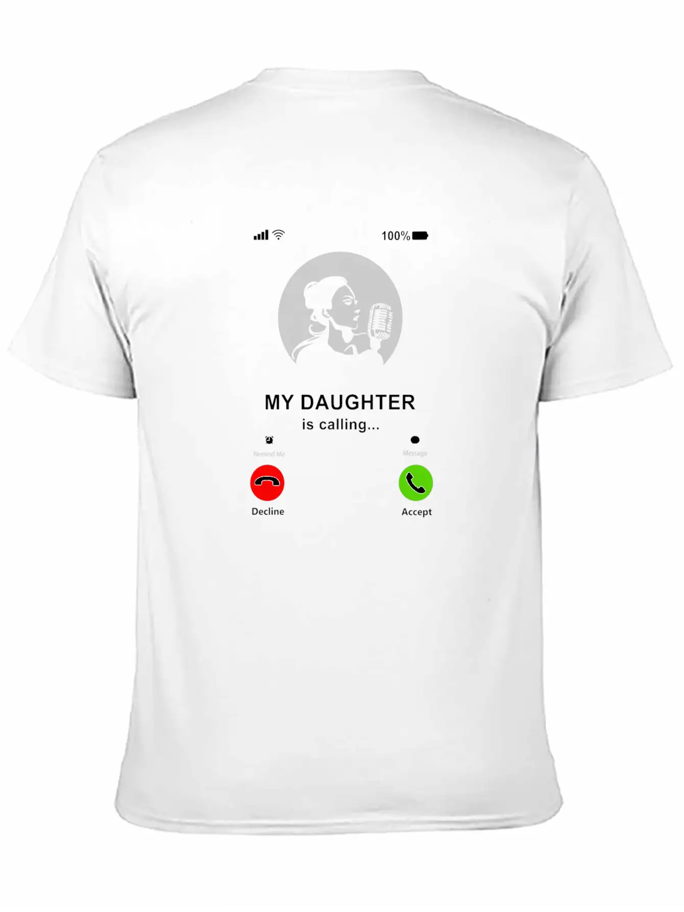 My Daughter Is Calling My Daughter Is A Singer Breathable Soft Cotton T-Shirt – Timeless Casual Look