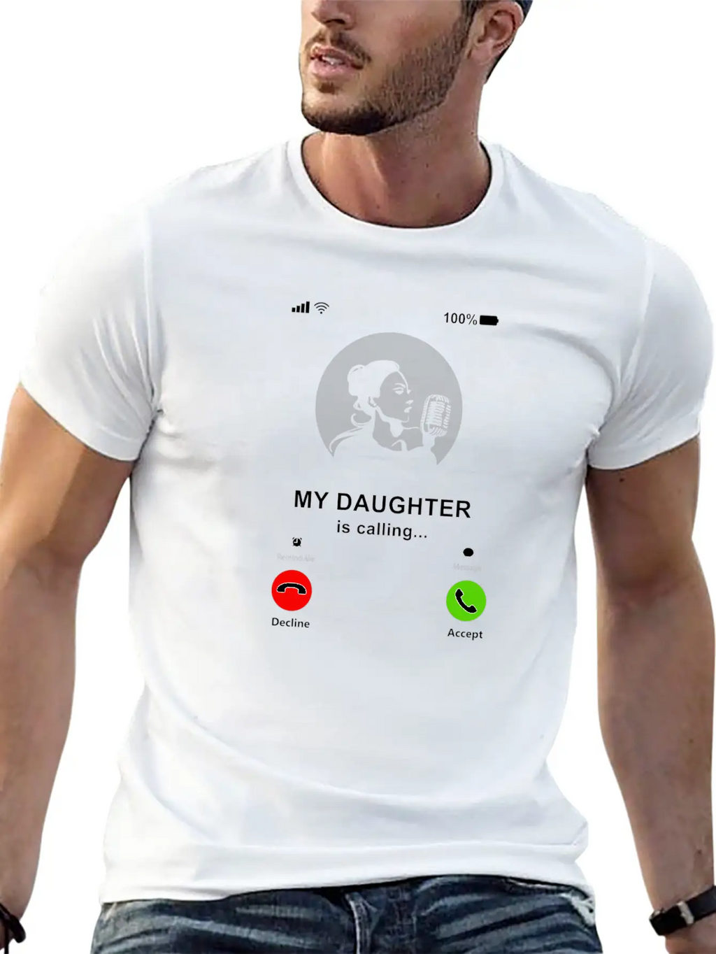 My Daughter Is Calling My Daughter Is A Singer Breathable Soft Cotton T-Shirt – Timeless Casual Look