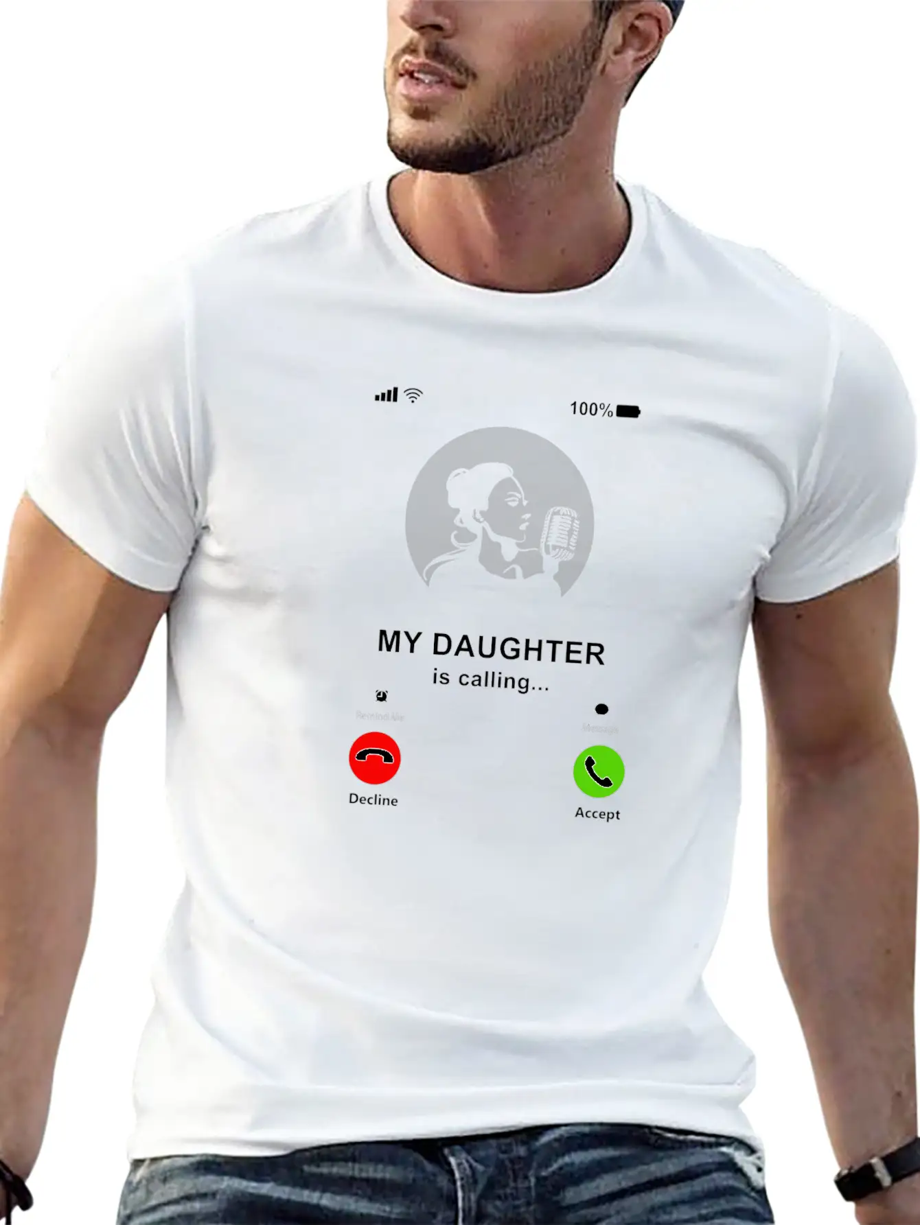 My Daughter Is Calling My Daughter Is A Singer Breathable Soft Cotton T-Shirt – Timeless Casual Look