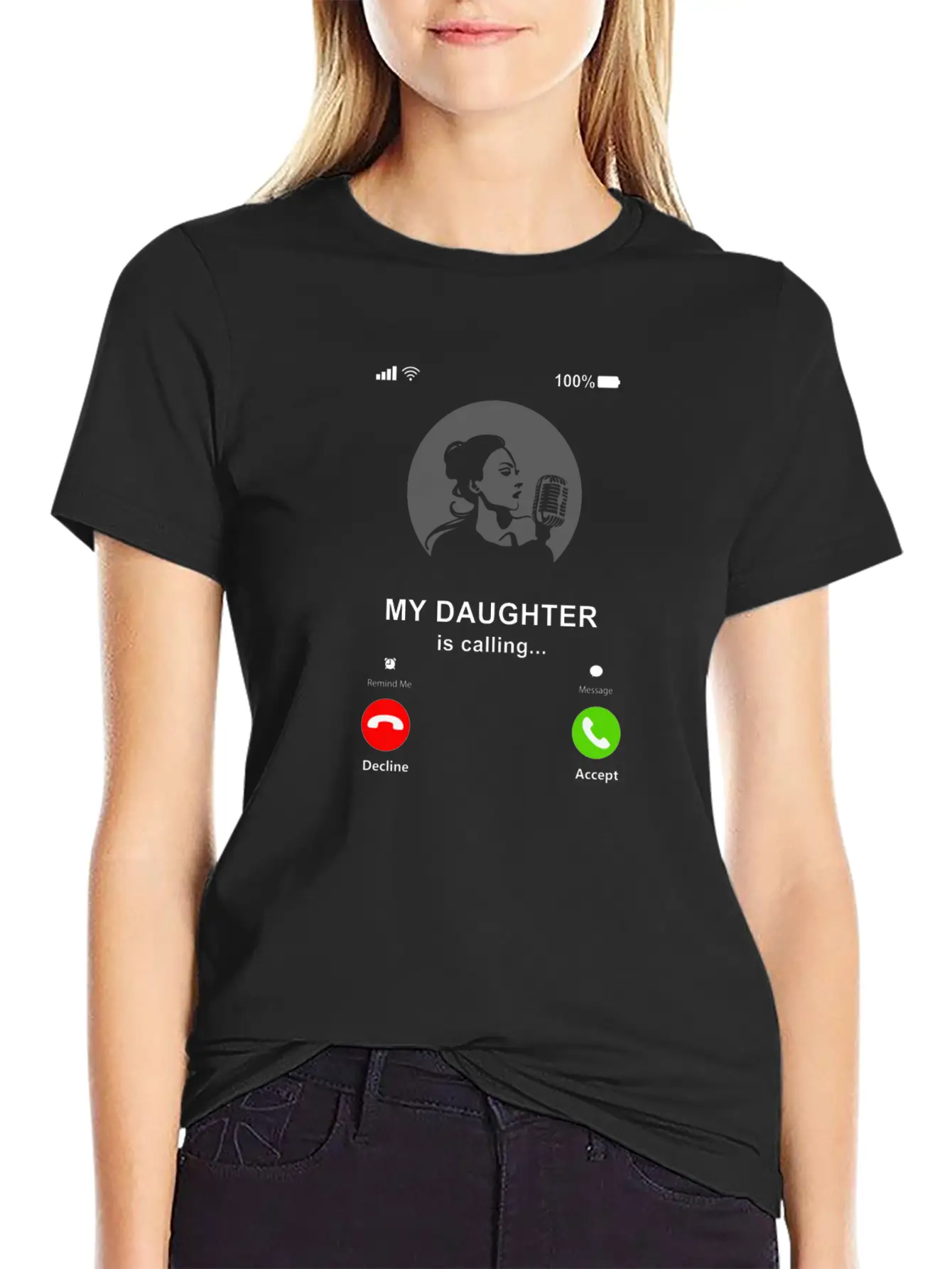 My Daughter Is Calling My Daughter Is A Singer Breathable Soft Cotton T-Shirt – Timeless Casual Look