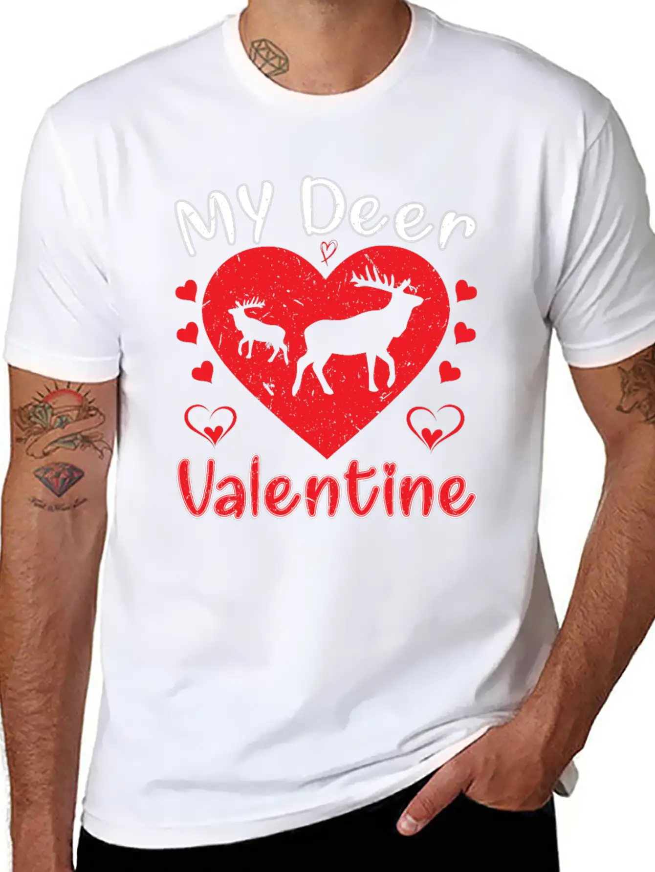 My Deer Valentine Breathable Soft Cotton T-Shirt – Timeless Casual Look