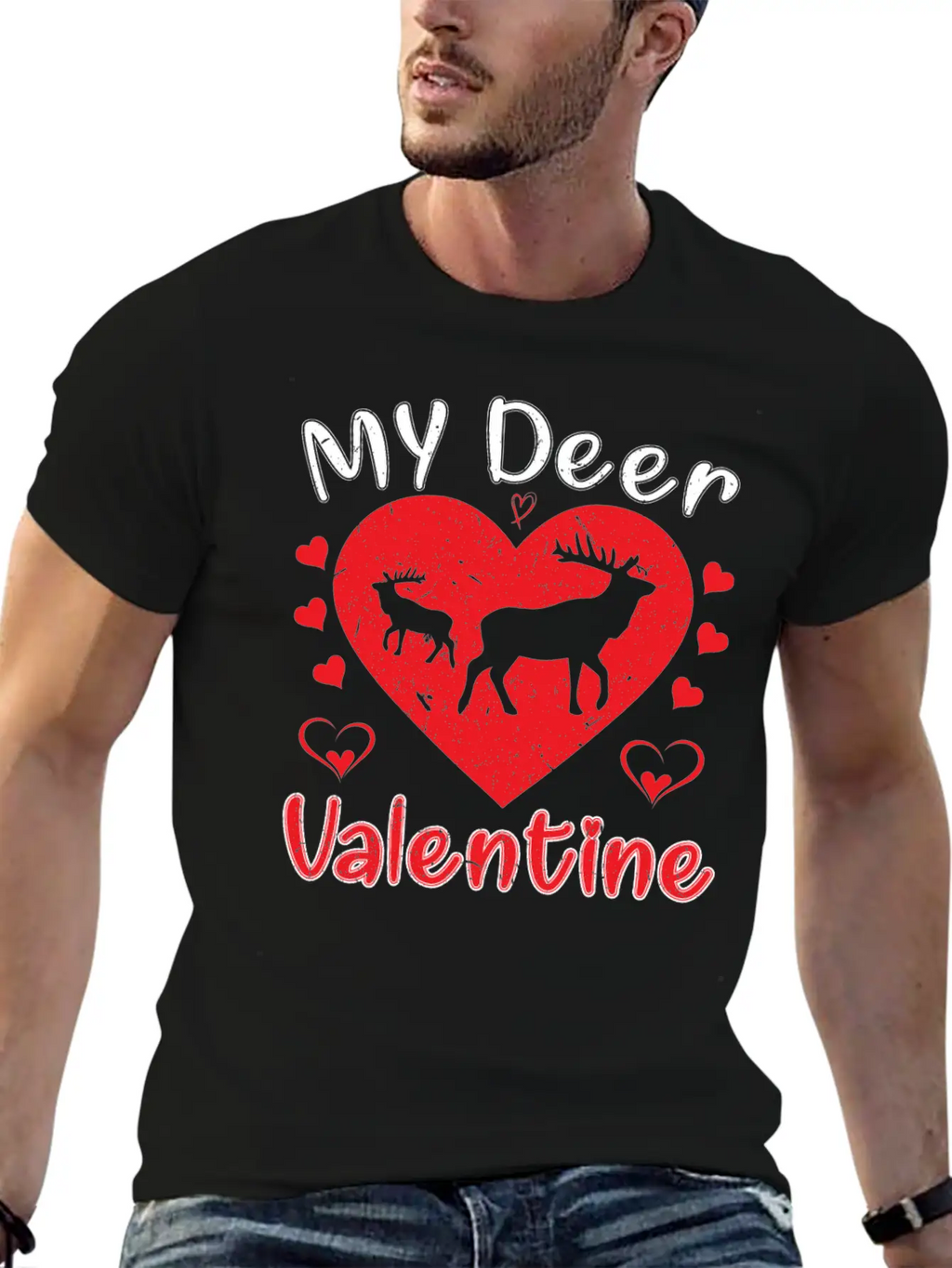My Deer Valentine Breathable Soft Cotton T-Shirt – Timeless Casual Look