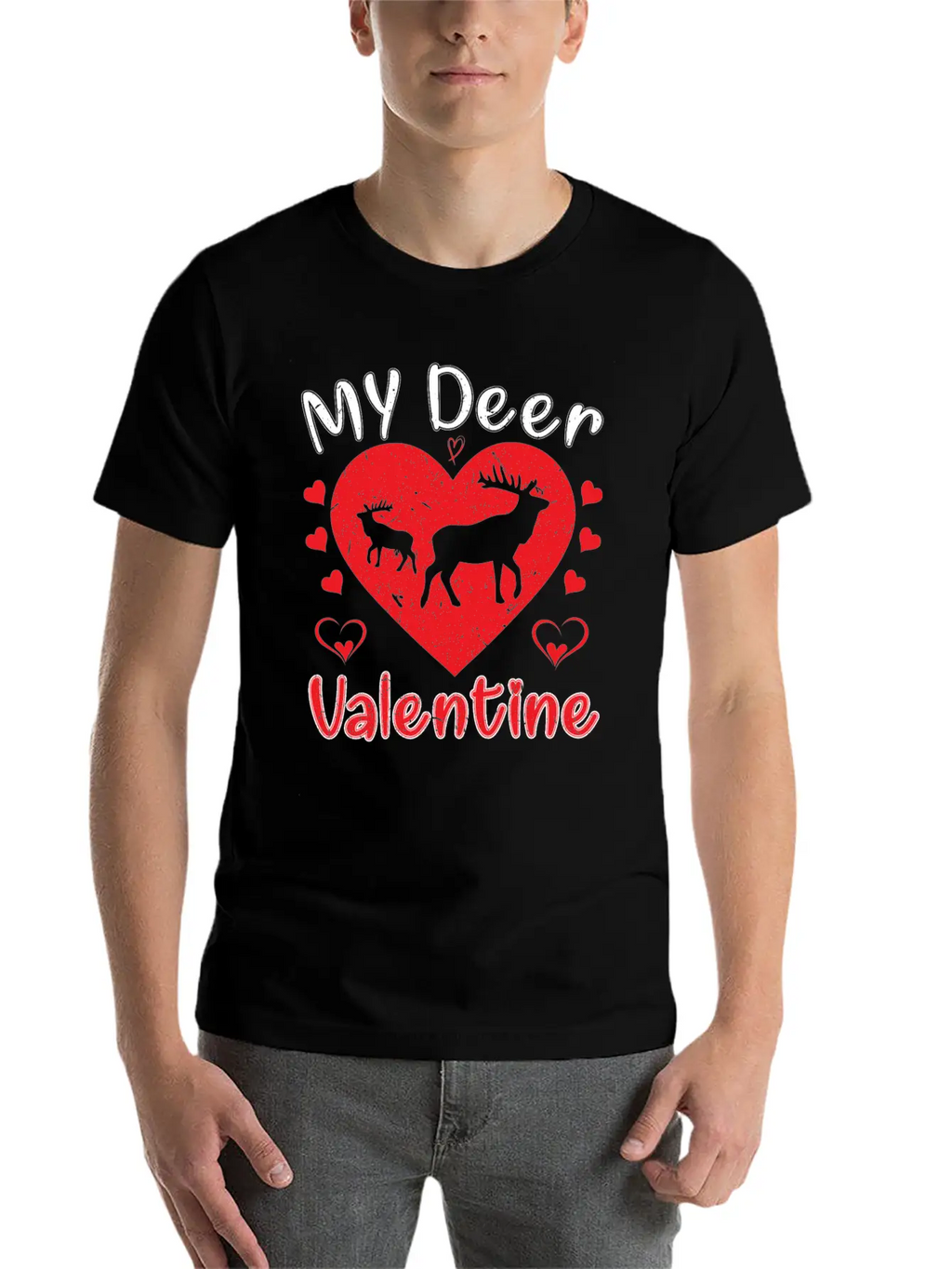 My Deer Valentine Breathable Soft Cotton T-Shirt – Timeless Casual Look