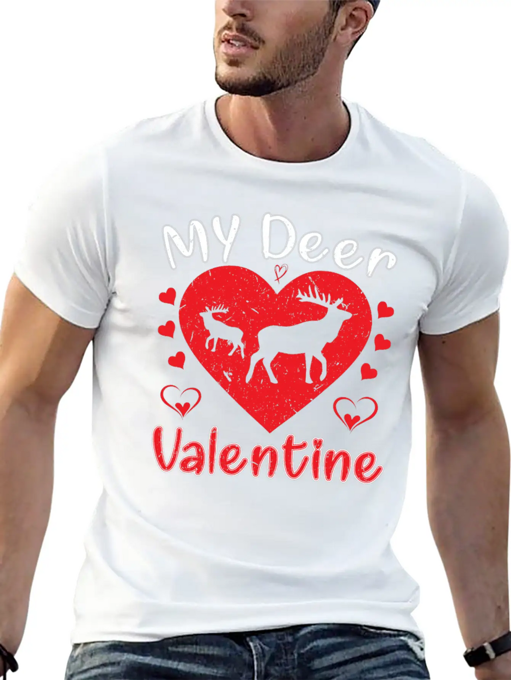 My Deer Valentine Breathable Soft Cotton T-Shirt – Timeless Casual Look