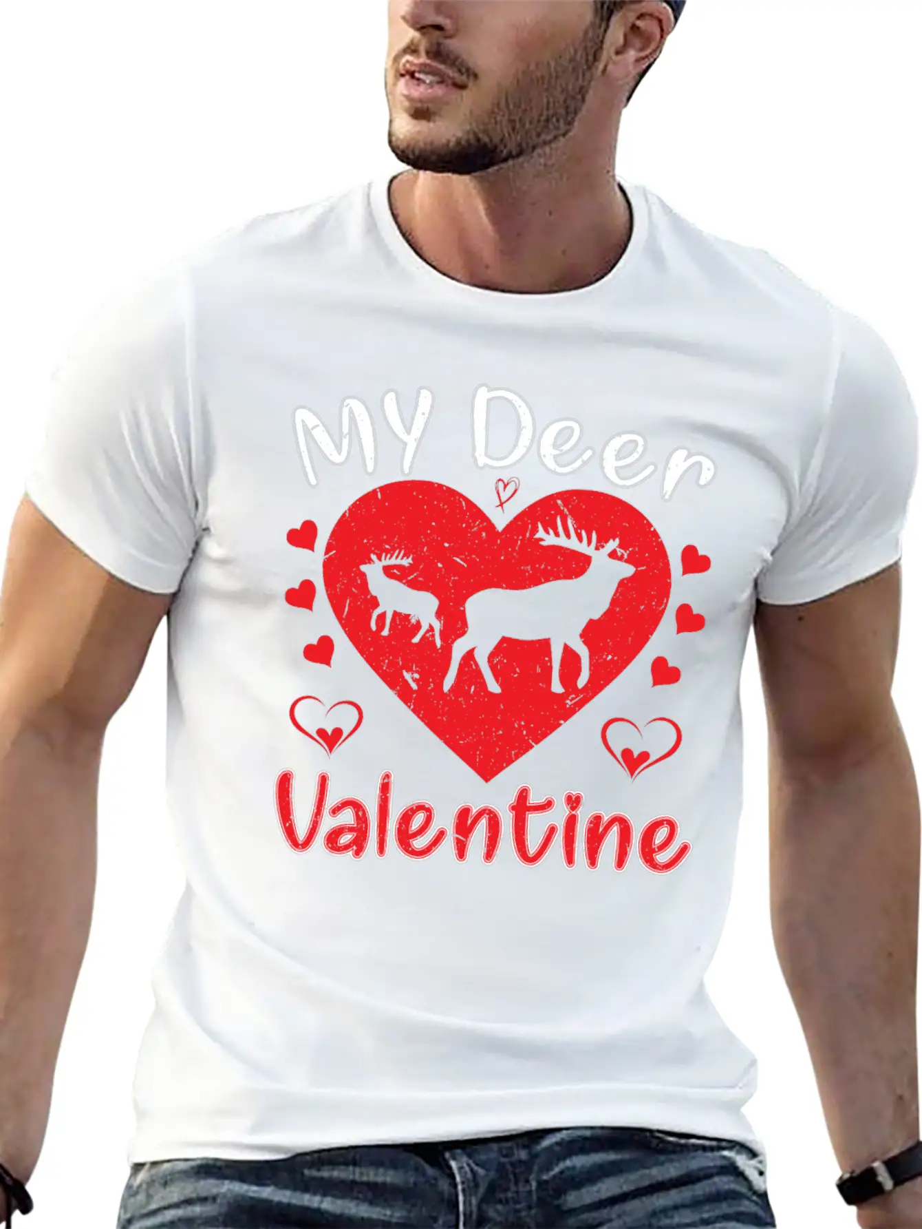 My Deer Valentine Breathable Soft Cotton T-Shirt – Timeless Casual Look