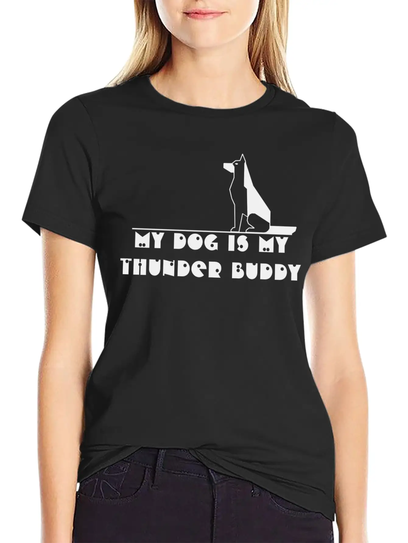 My Dog Is My Thunder Buddy Unisex Casual T-Shirt – Clean Design For Daily Comfort