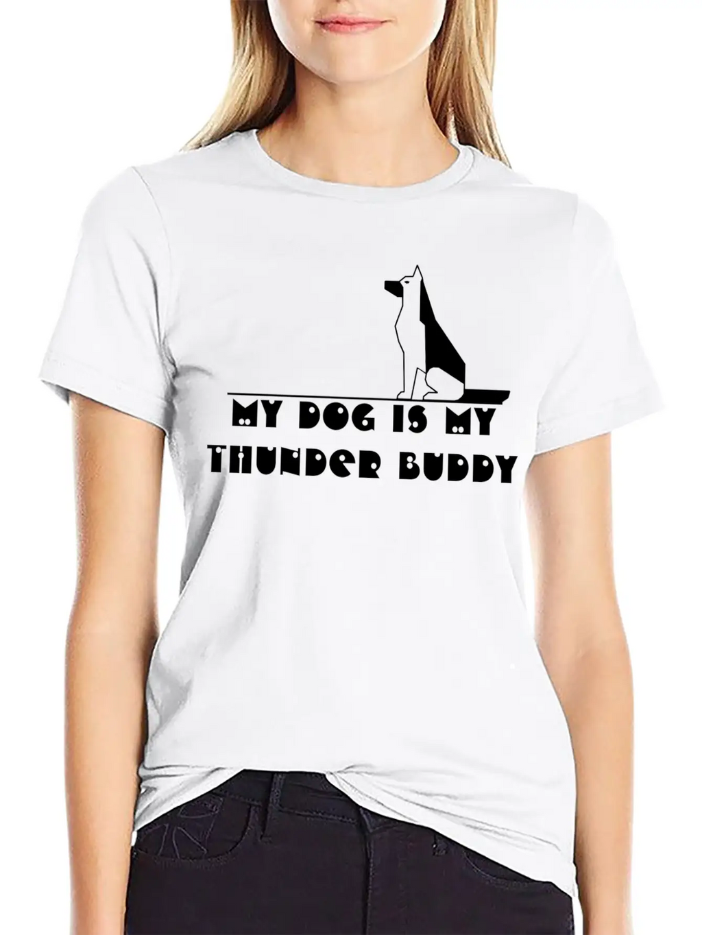 My Dog Is My Thunder Buddy Unisex Casual T-Shirt – Clean Design For Daily Comfort