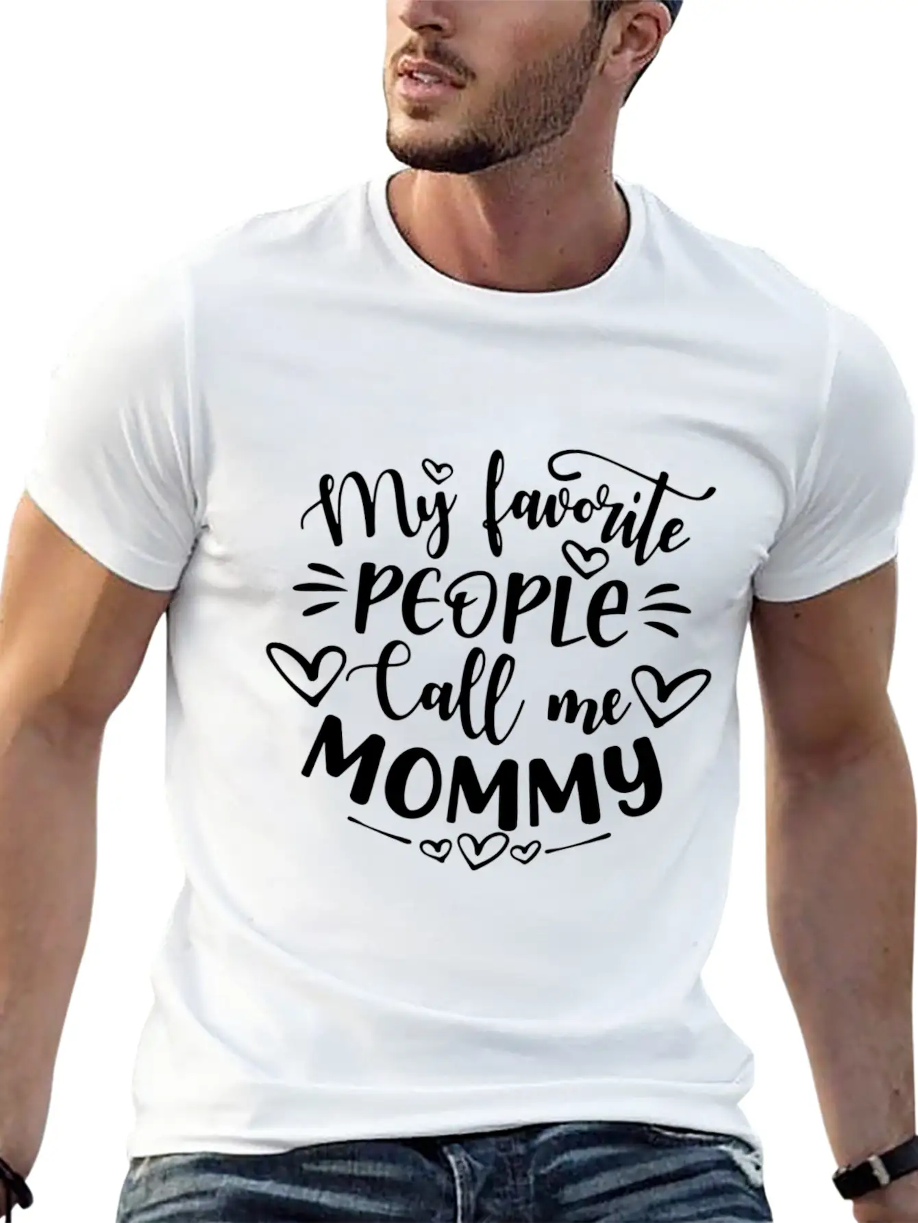 My Favorite People Call Me Mommy Mother'S Day Unisex Short Sleeve Soft Cotton T-Shirt – Casual Everyday Wear