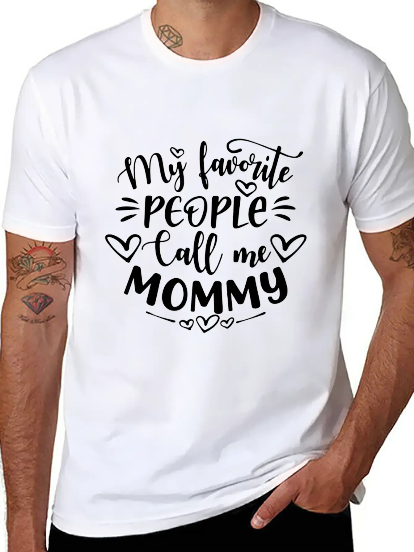 My Favorite People Call Me Mommy Mother'S Day Unisex Short Sleeve Soft Cotton T-Shirt – Casual Everyday Wear