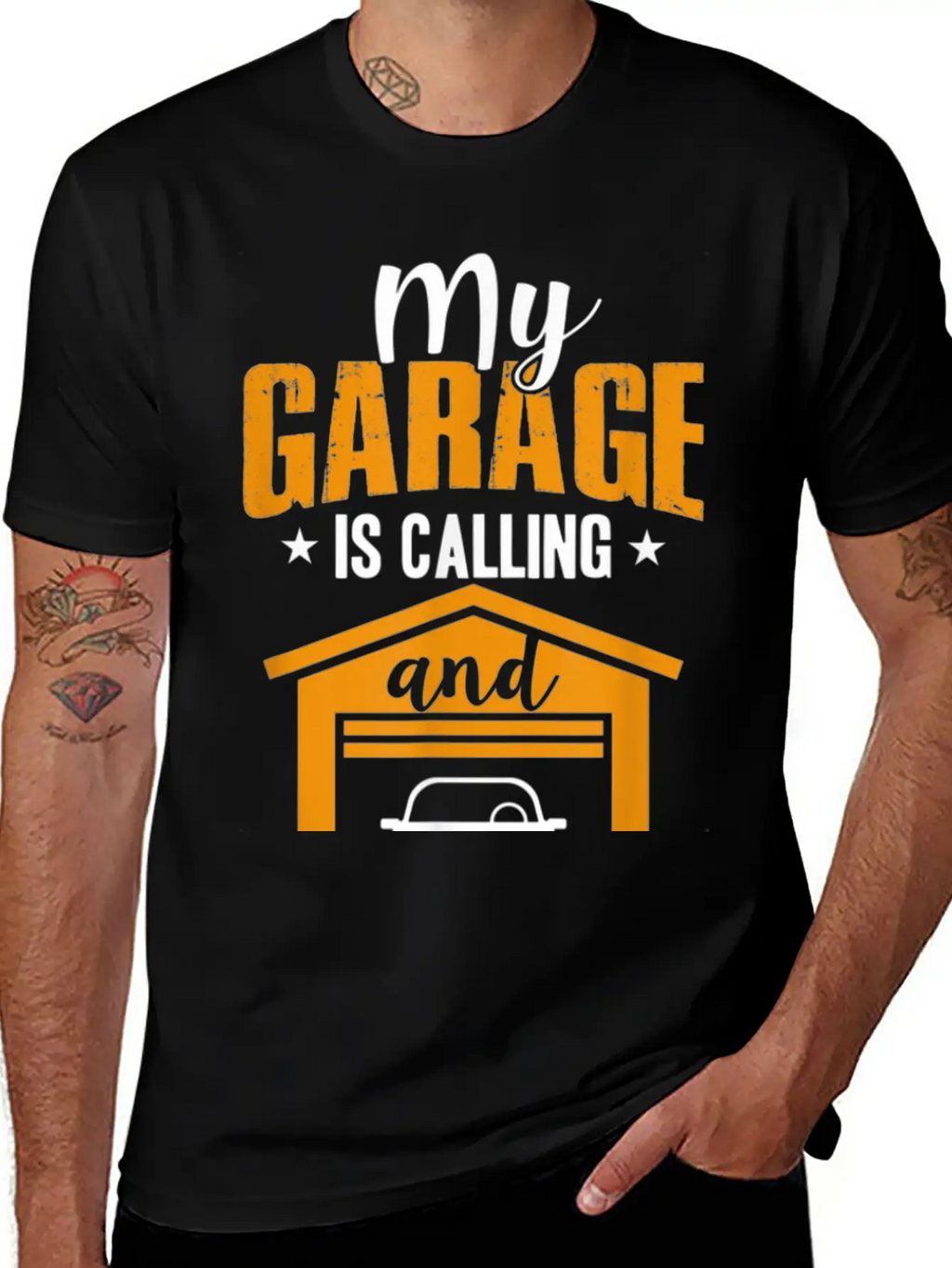 My Garage Is Calling And I Must Go Funny Car Essential Cotton Tee For Daily Outfits – Unisex Style