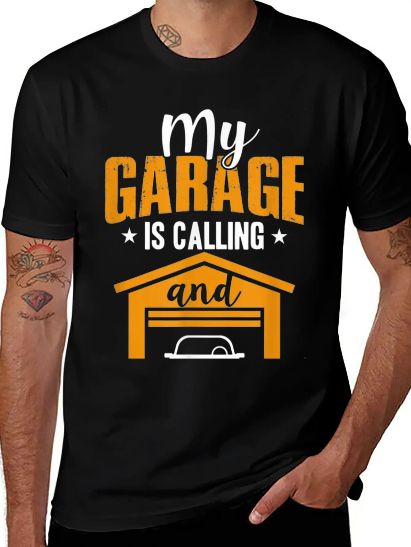 My Garage Is Calling And I Must Go Funny Car Essential Cotton Tee For Daily Outfits – Unisex Style