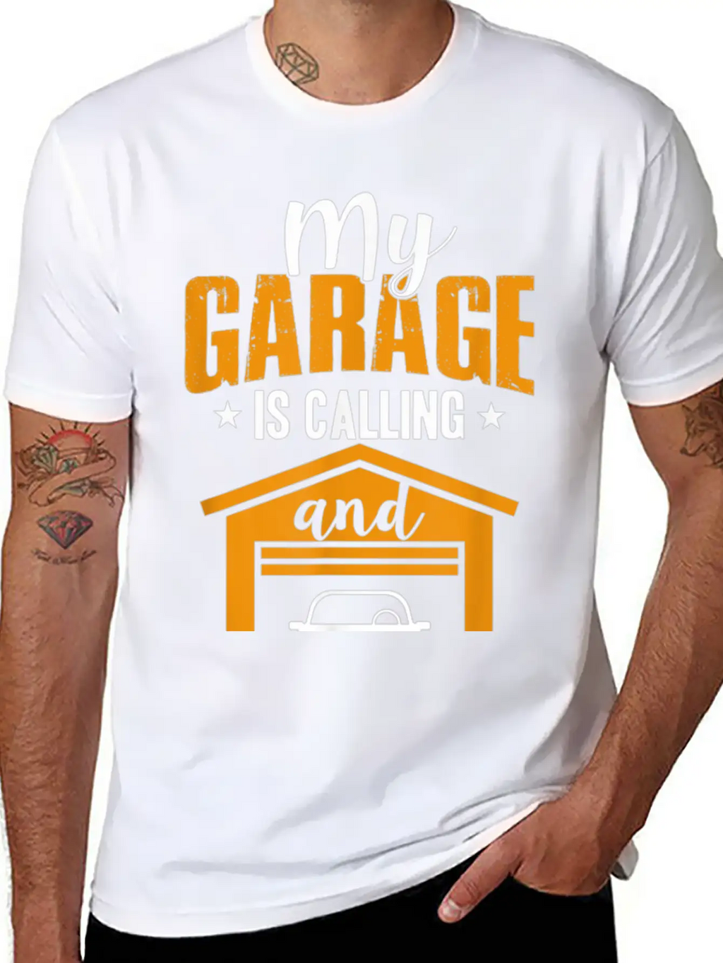 My Garage Is Calling And I Must Go Funny Car Essential Cotton Tee For Daily Outfits – Unisex Style