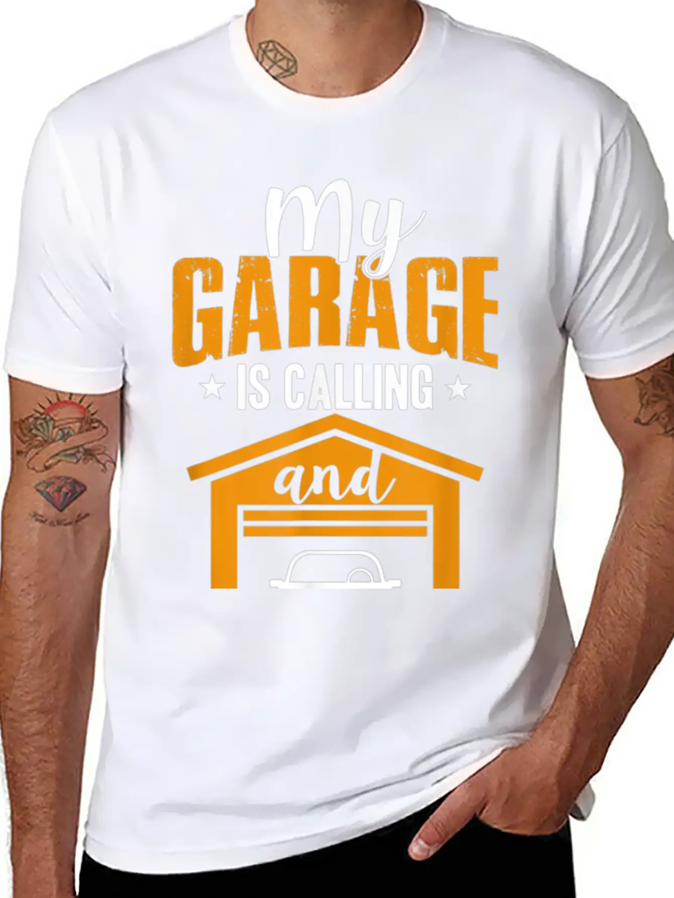 My Garage Is Calling And I Must Go Funny Car Essential Cotton Tee For Daily Outfits – Unisex Style
