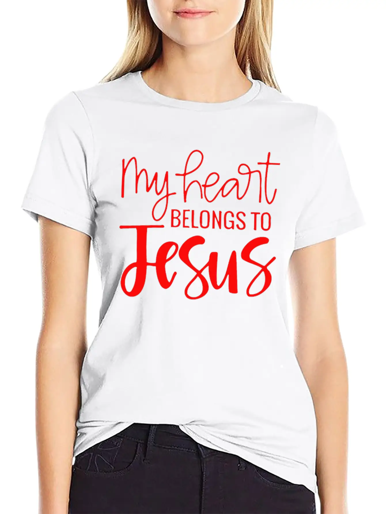 My Heart Belongs To Jesus Essential Cotton Tee For Daily Outfits – Unisex Style