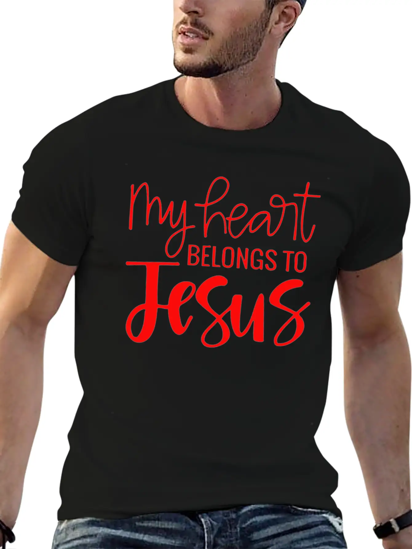 My Heart Belongs To Jesus Essential Cotton Tee For Daily Outfits – Unisex Style