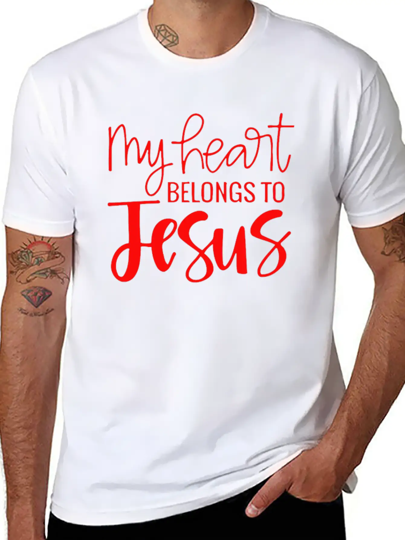My Heart Belongs To Jesus Essential Cotton Tee For Daily Outfits – Unisex Style