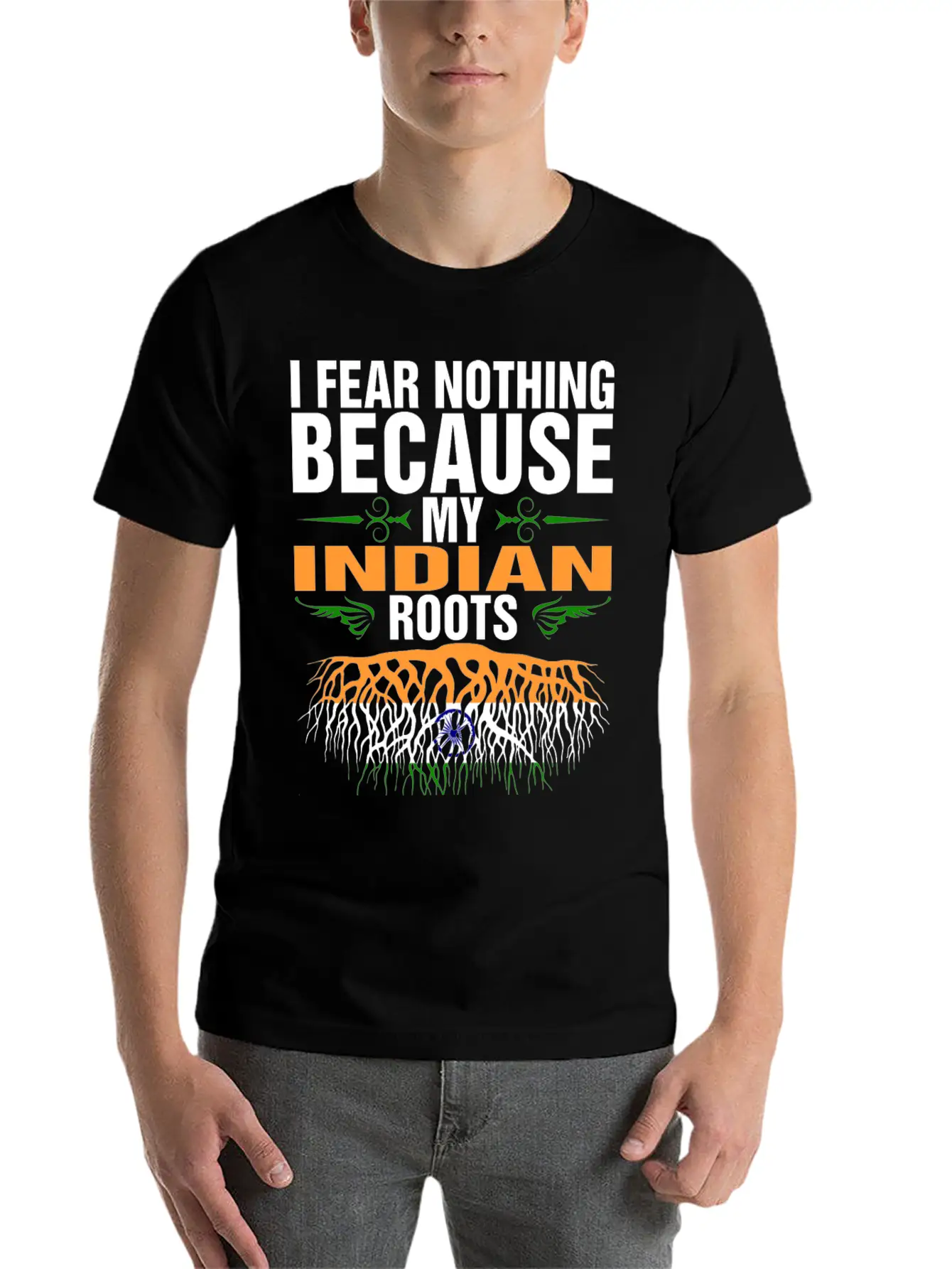 My Indian Roots Unisex Short Sleeve Soft Cotton T-Shirt – Casual Everyday Wear