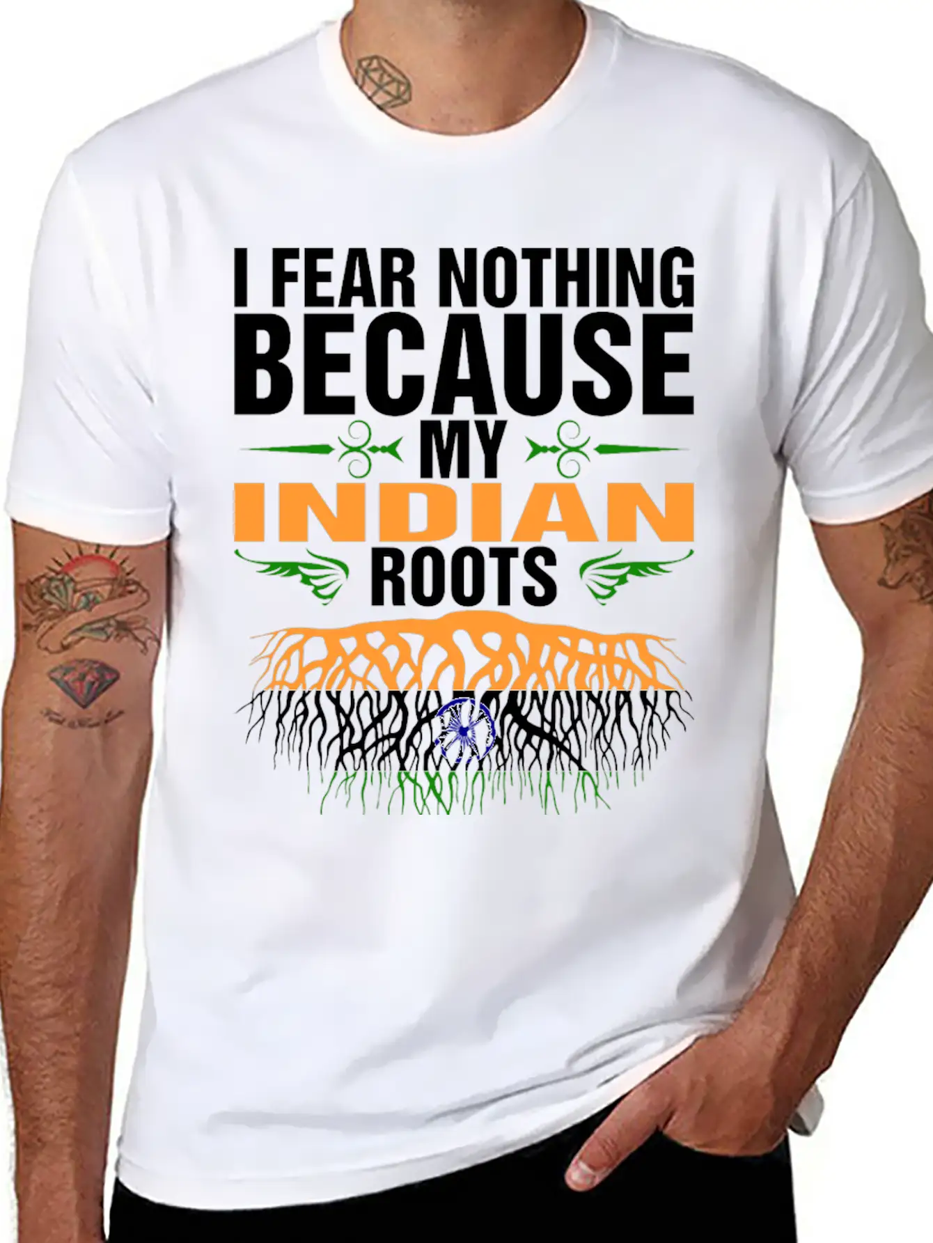 My Indian Roots Unisex Short Sleeve Soft Cotton T-Shirt – Casual Everyday Wear