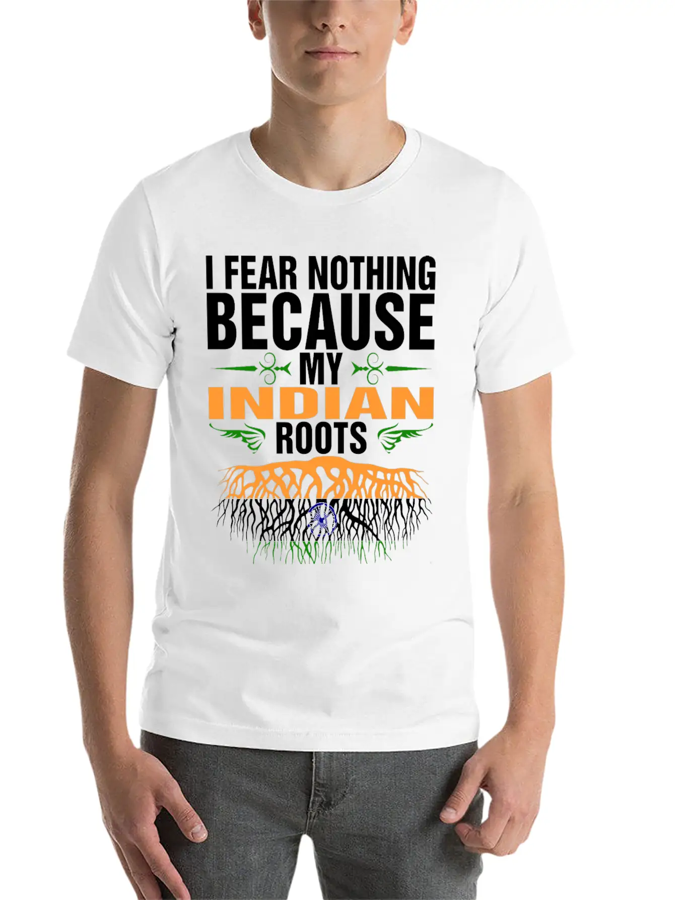 My Indian Roots Unisex Short Sleeve Soft Cotton T-Shirt – Casual Everyday Wear