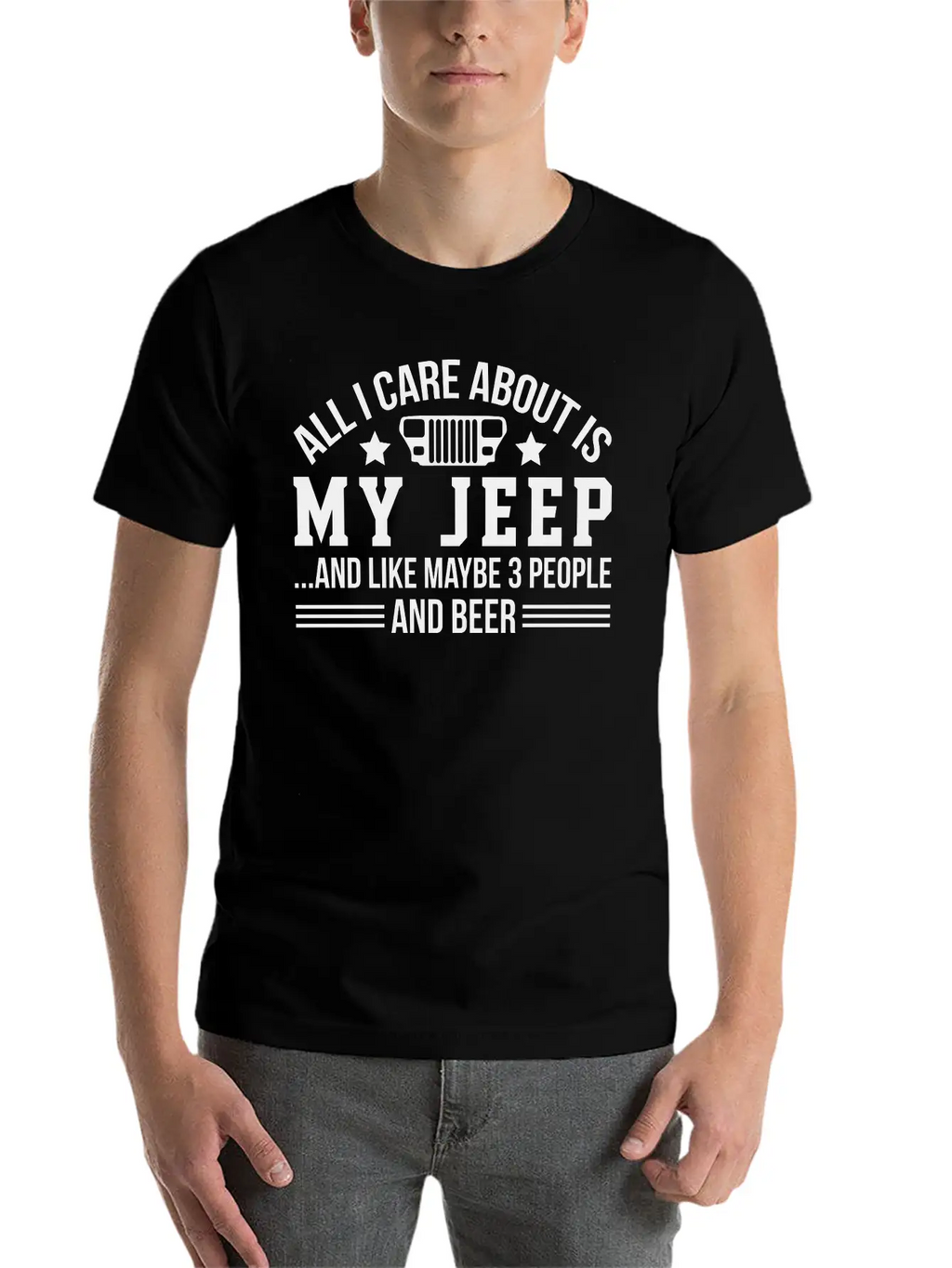 My Jeep And Beer Stylish Everyday T-Shirt – Unisex Basic Cotton Tee