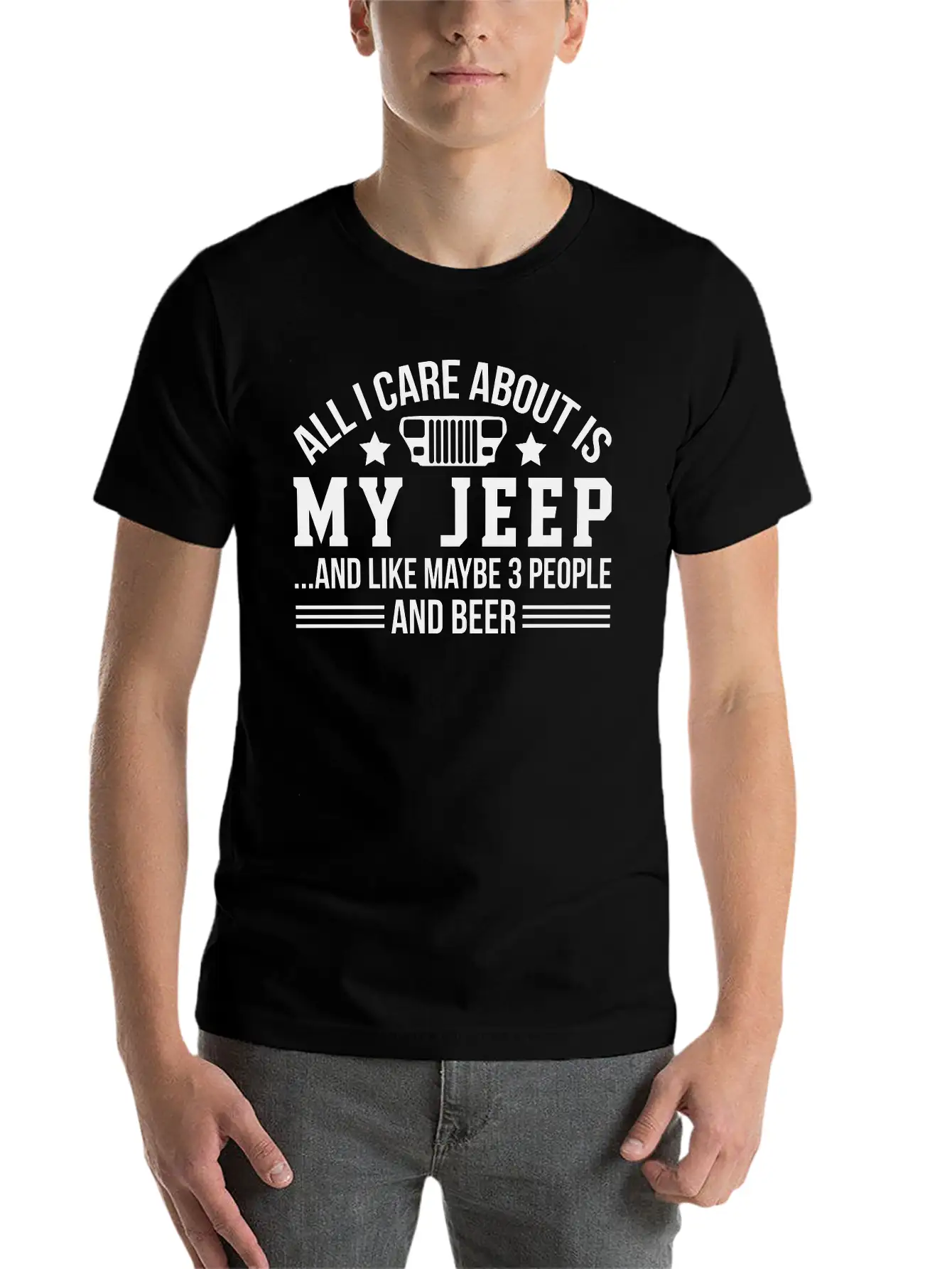 My Jeep And Beer Stylish Everyday T-Shirt – Unisex Basic Cotton Tee
