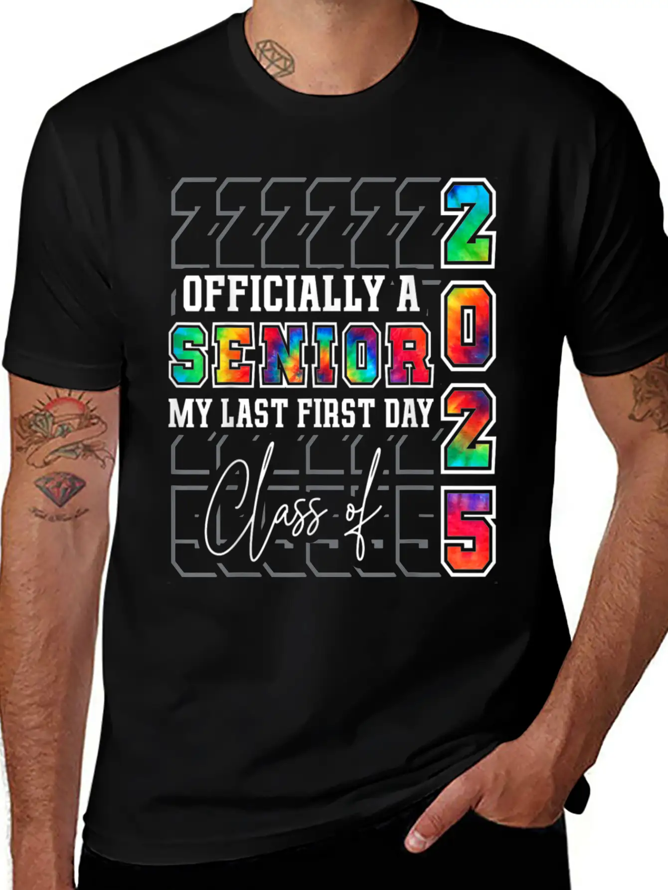 My Last First Day Of Class Of 2025 Senior Graduati Essential Cotton Tee For Daily Outfits – Unisex Style