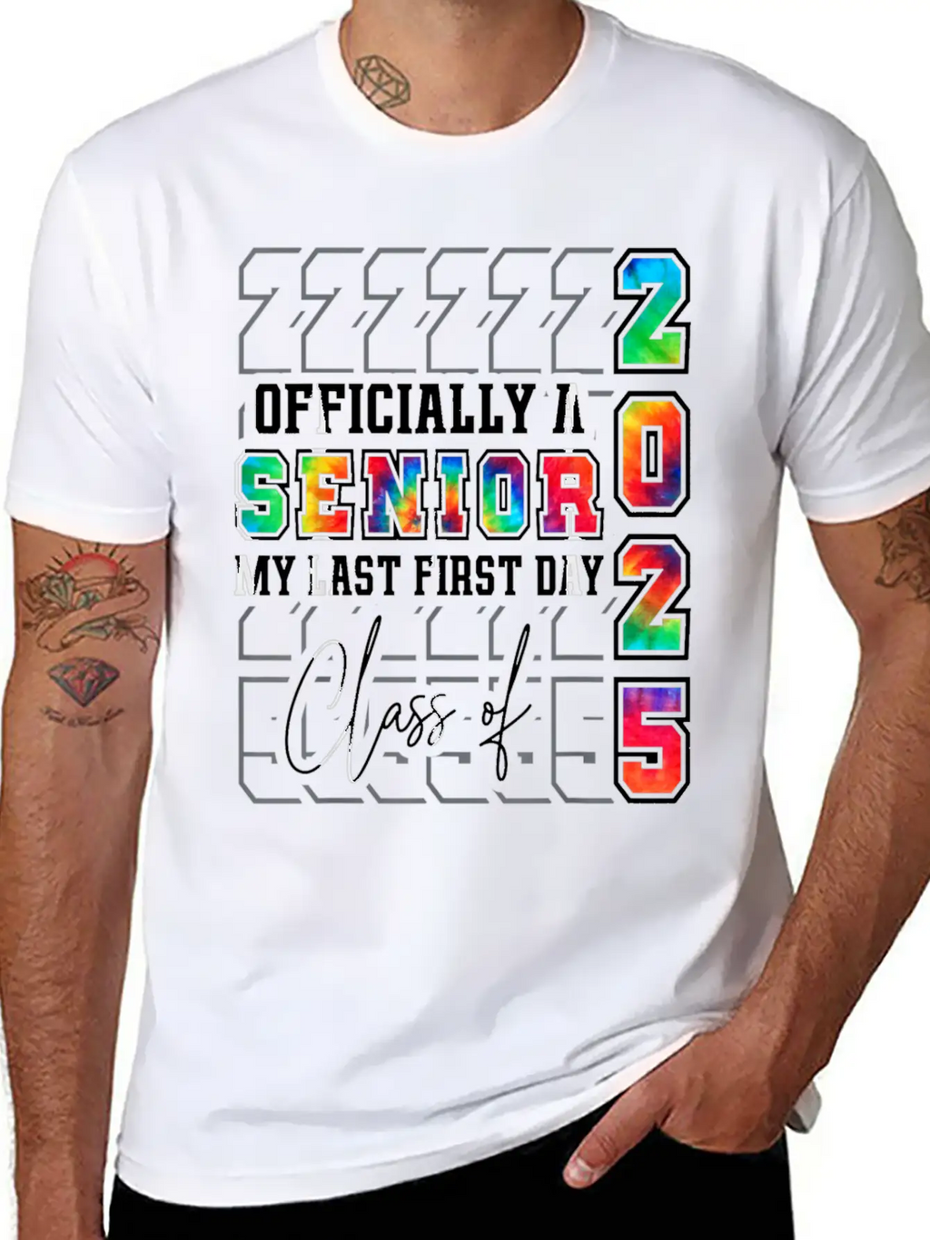 My Last First Day Of Class Of 2025 Senior Graduati Essential Cotton Tee For Daily Outfits – Unisex Style