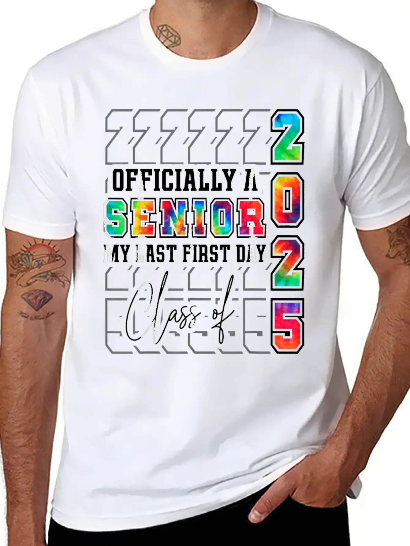 My Last First Day Of Class Of 2025 Senior Graduati Essential Cotton Tee For Daily Outfits – Unisex Style