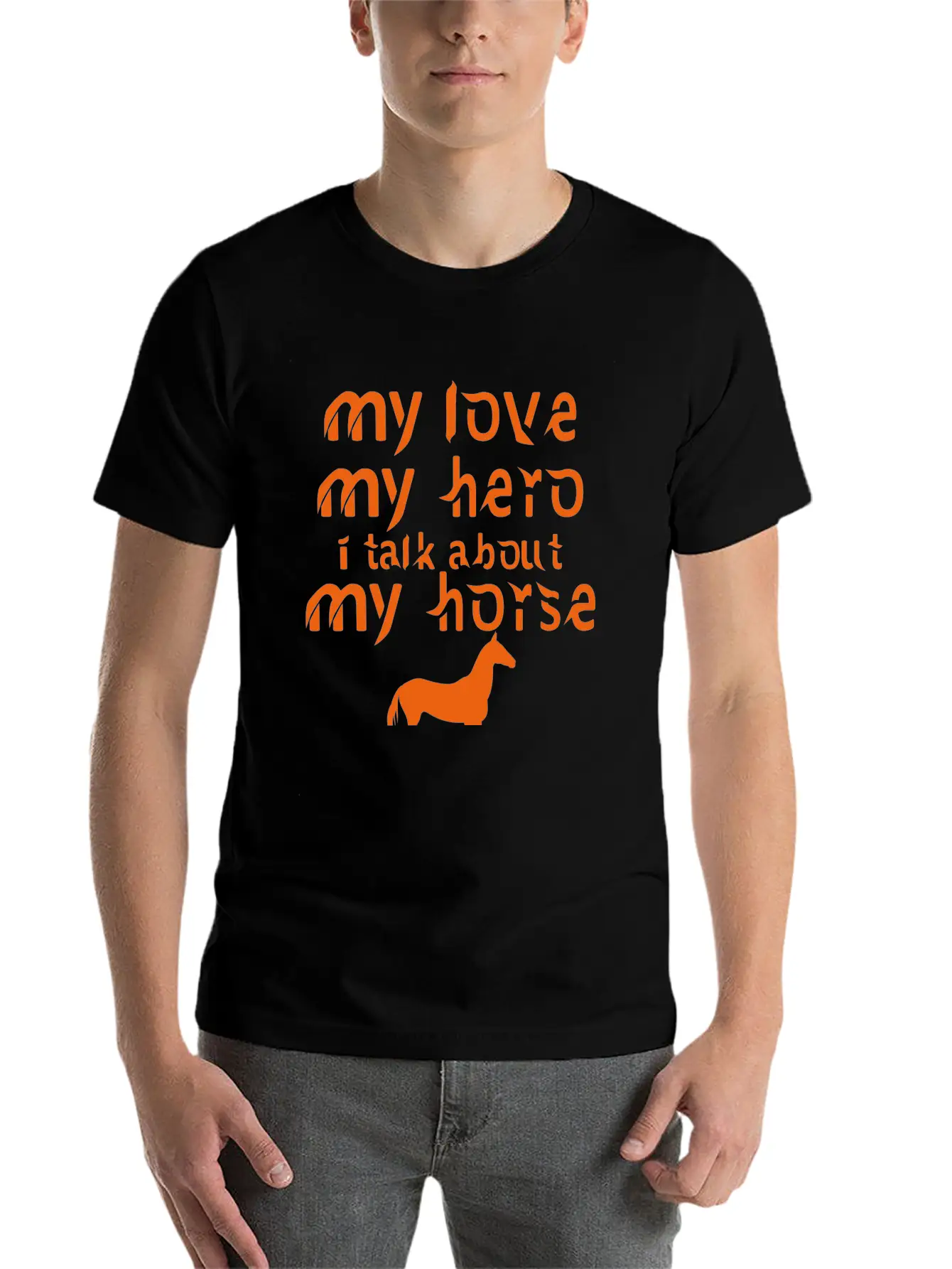 MY LOVE MY HORSE Horse Gift Breathable Soft Cotton T-Shirt – Timeless Casual Look