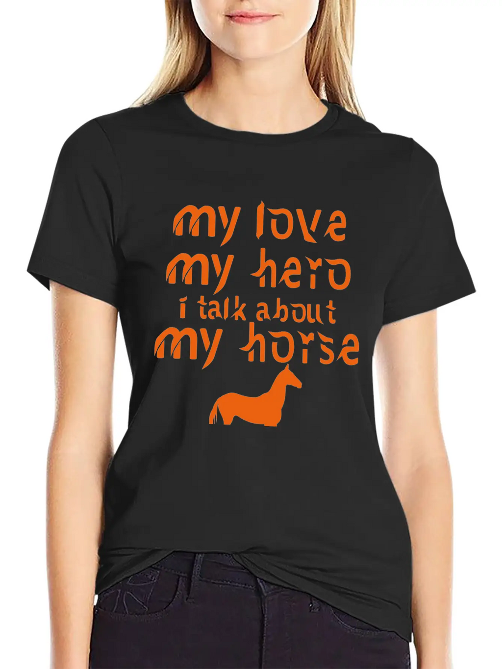 MY LOVE MY HORSE Horse Gift Breathable Soft Cotton T-Shirt – Timeless Casual Look
