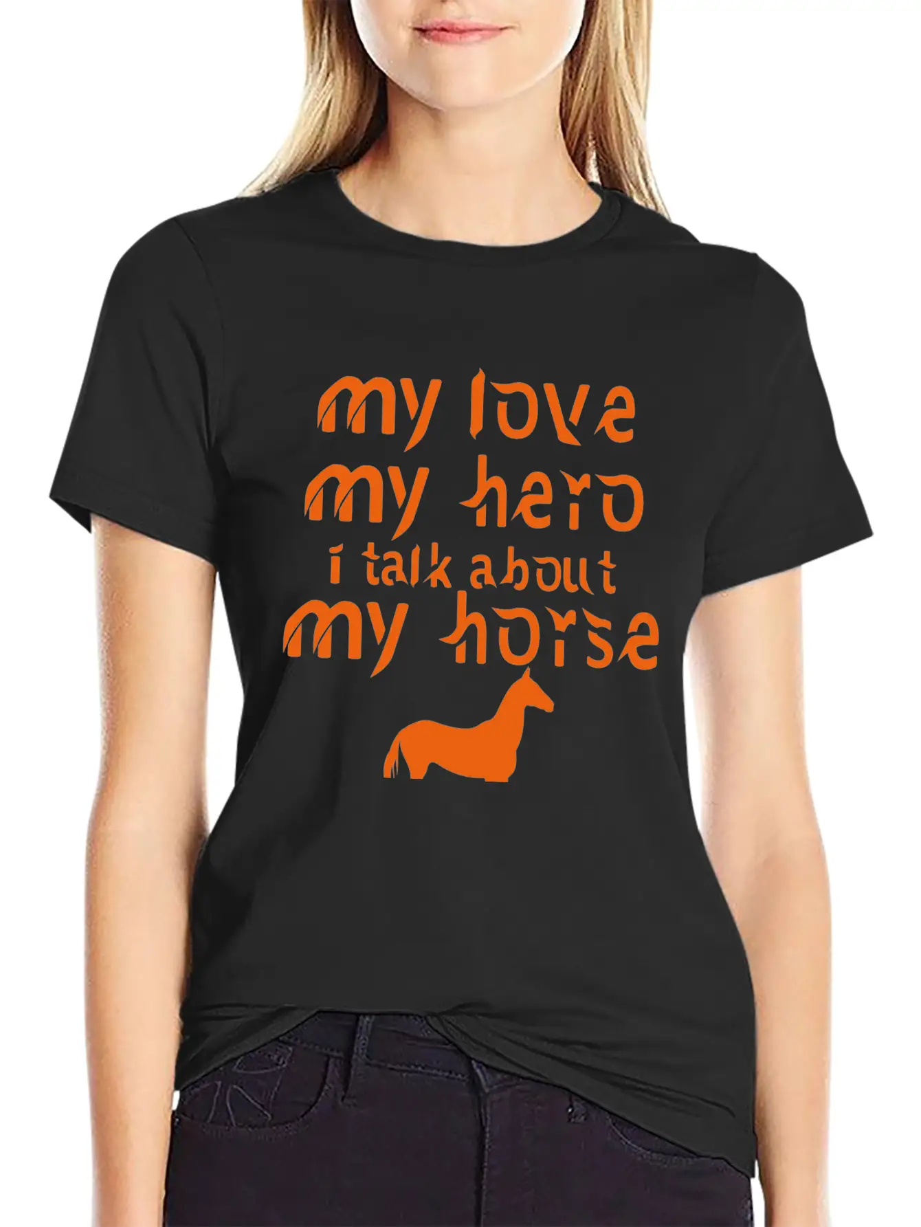 MY LOVE MY HORSE Horse Gift Breathable Soft Cotton T-Shirt – Timeless Casual Look
