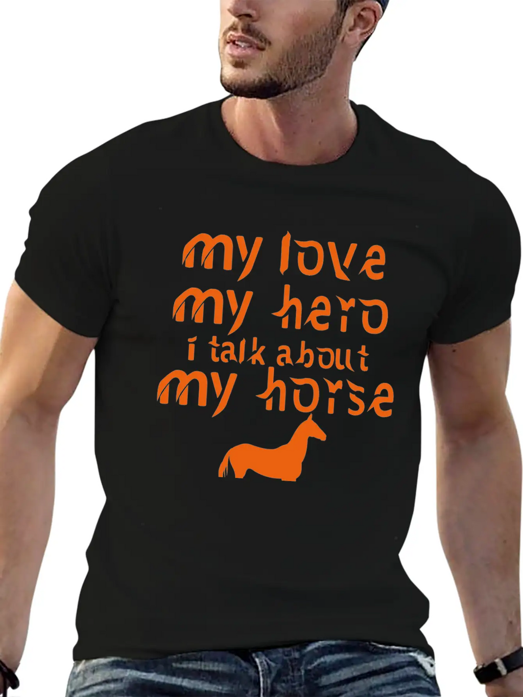 MY LOVE MY HORSE Horse Gift Breathable Soft Cotton T-Shirt – Timeless Casual Look