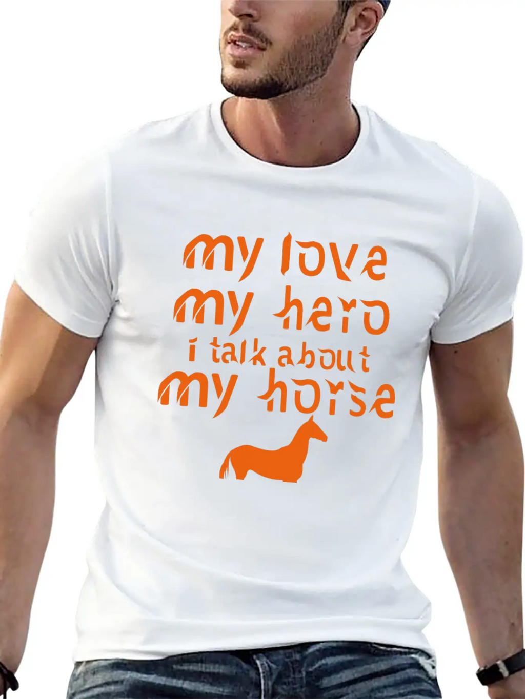 MY LOVE MY HORSE Horse Gift Breathable Soft Cotton T-Shirt – Timeless Casual Look