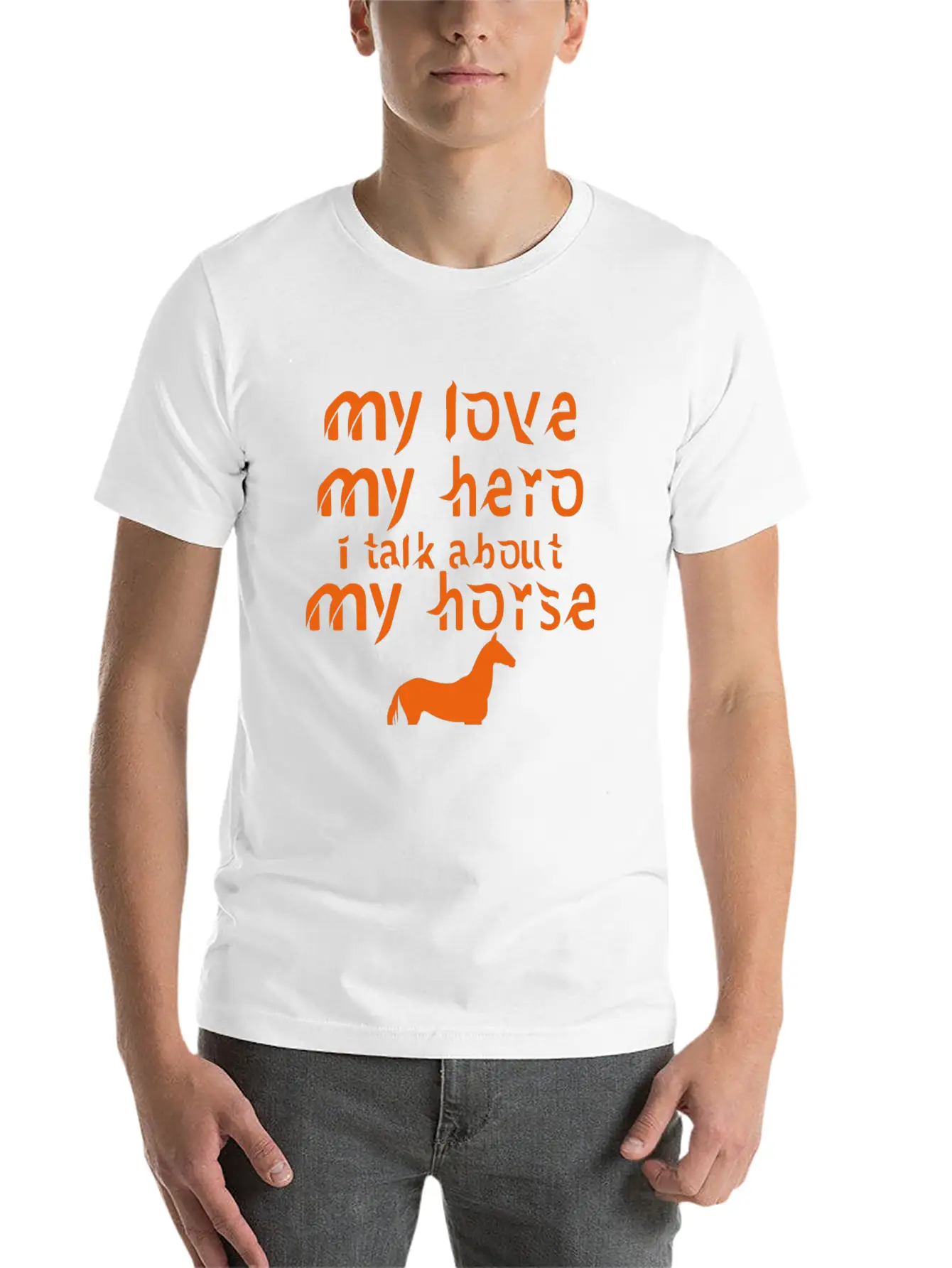 MY LOVE MY HORSE Horse Gift Breathable Soft Cotton T-Shirt – Timeless Casual Look