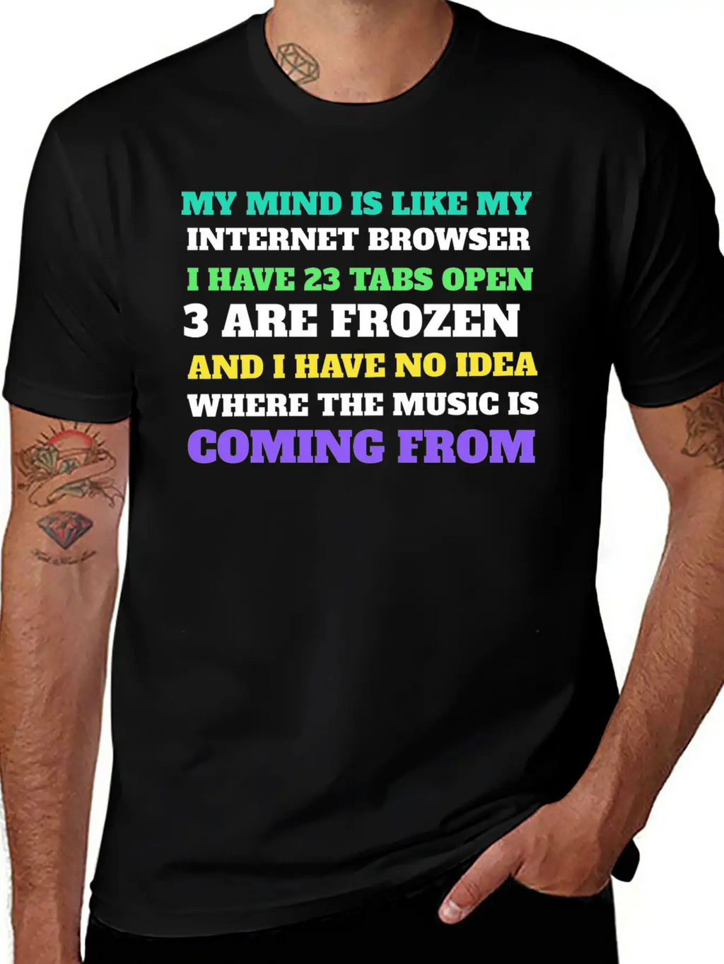 My Mind Is Like My Internet Browser Unisex Casual T-Shirt – Clean Design For Daily Comfort