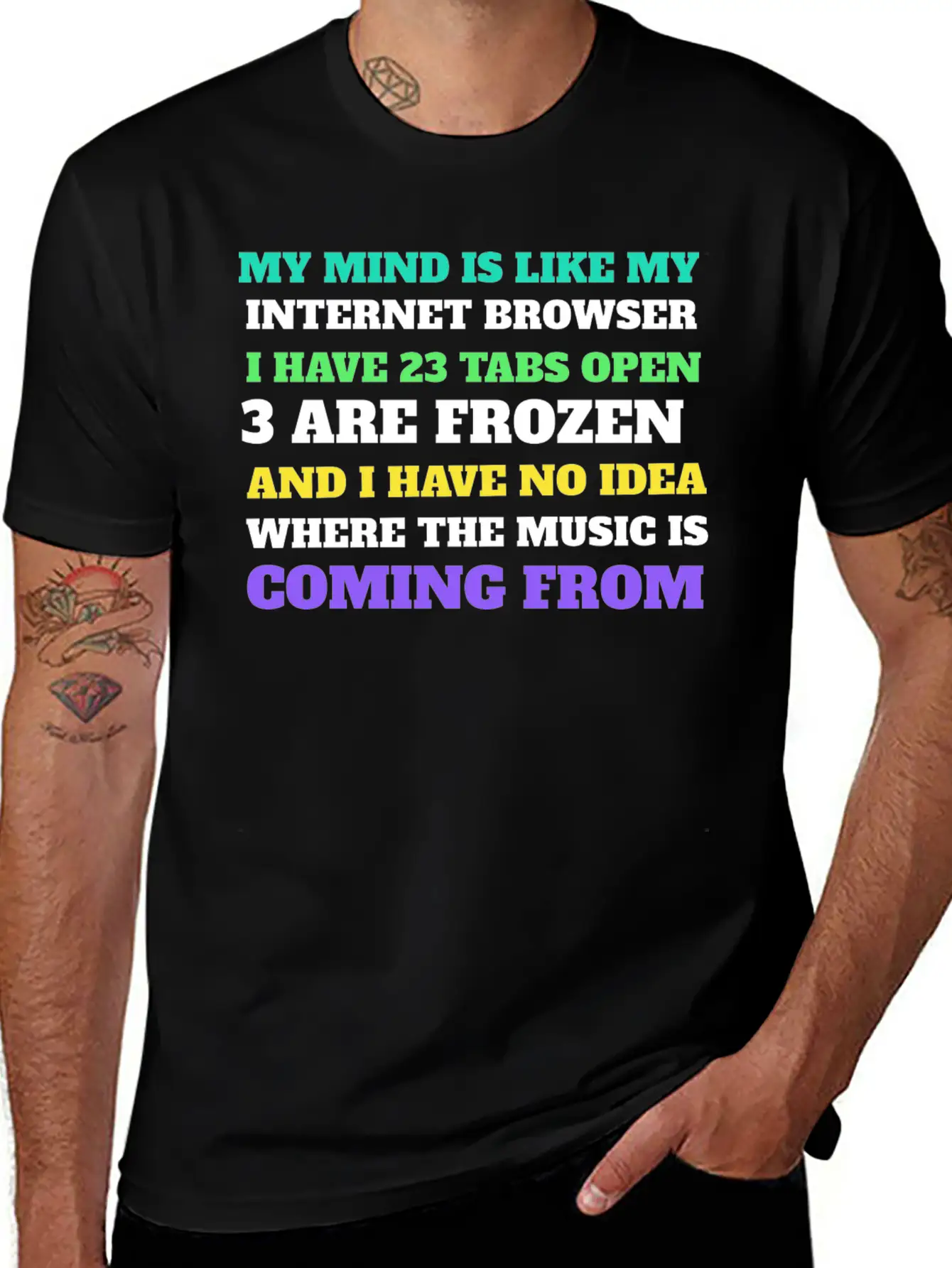 My Mind Is Like My Internet Browser Unisex Casual T-Shirt – Clean Design For Daily Comfort