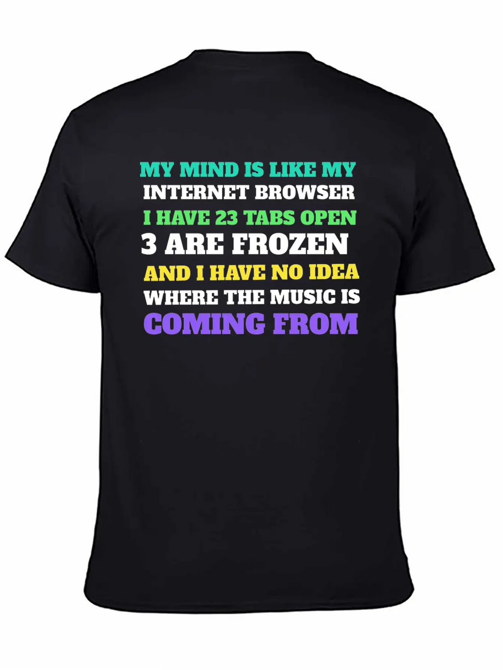 My Mind Is Like My Internet Browser Unisex Casual T-Shirt – Clean Design For Daily Comfort