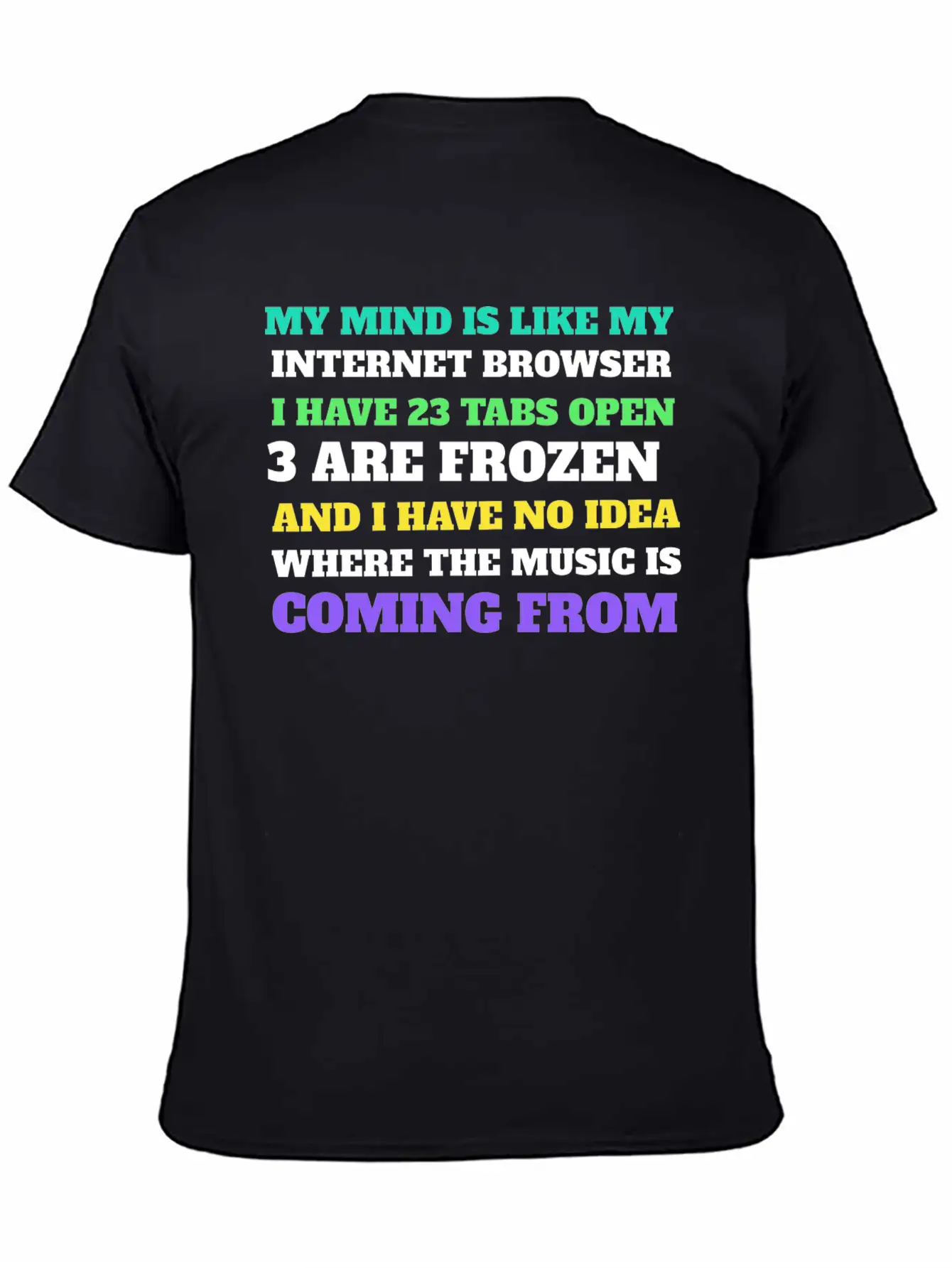 My Mind Is Like My Internet Browser Unisex Casual T-Shirt – Clean Design For Daily Comfort