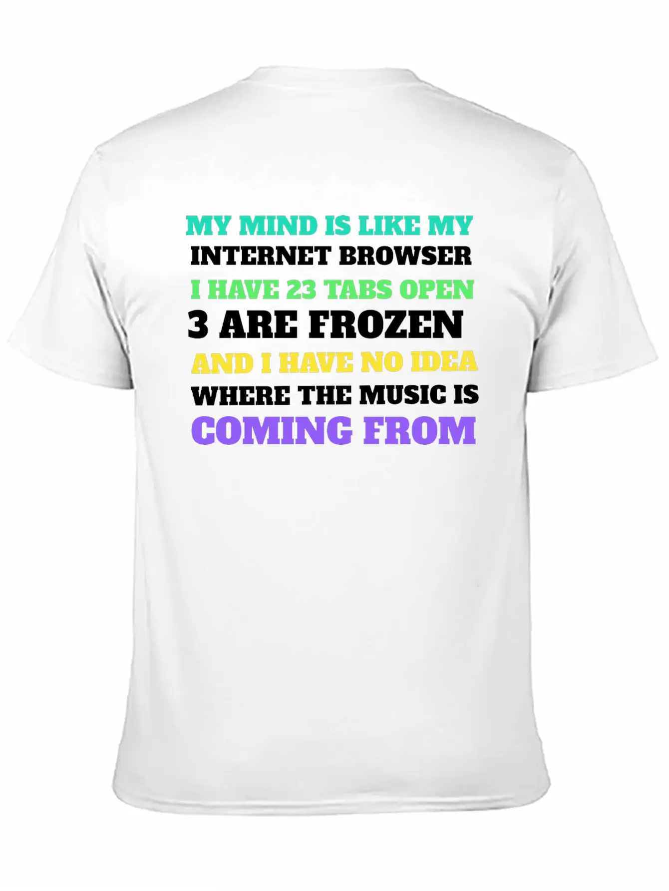 My Mind Is Like My Internet Browser Unisex Casual T-Shirt – Clean Design For Daily Comfort