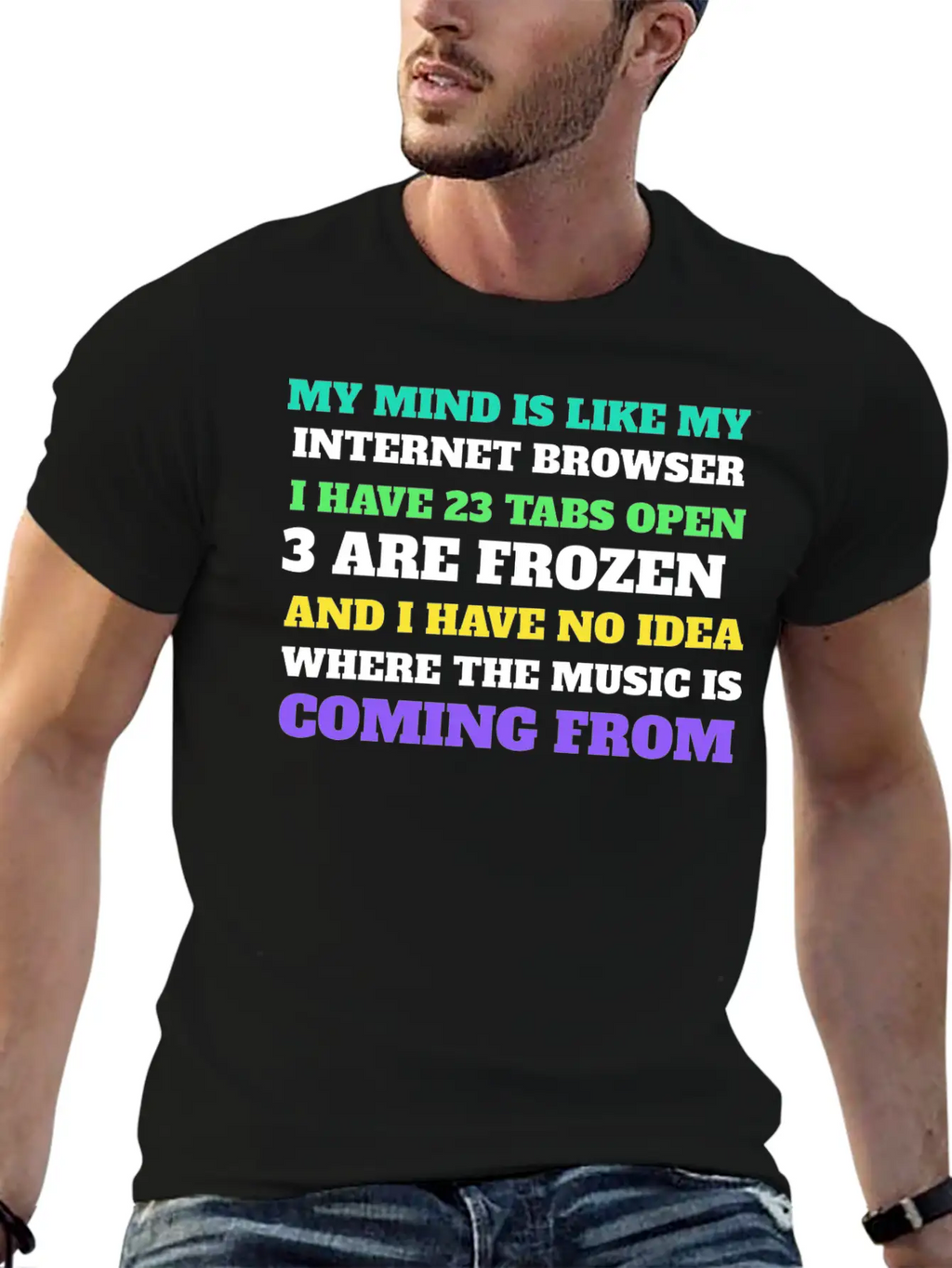 My Mind Is Like My Internet Browser Unisex Casual T-Shirt – Clean Design For Daily Comfort
