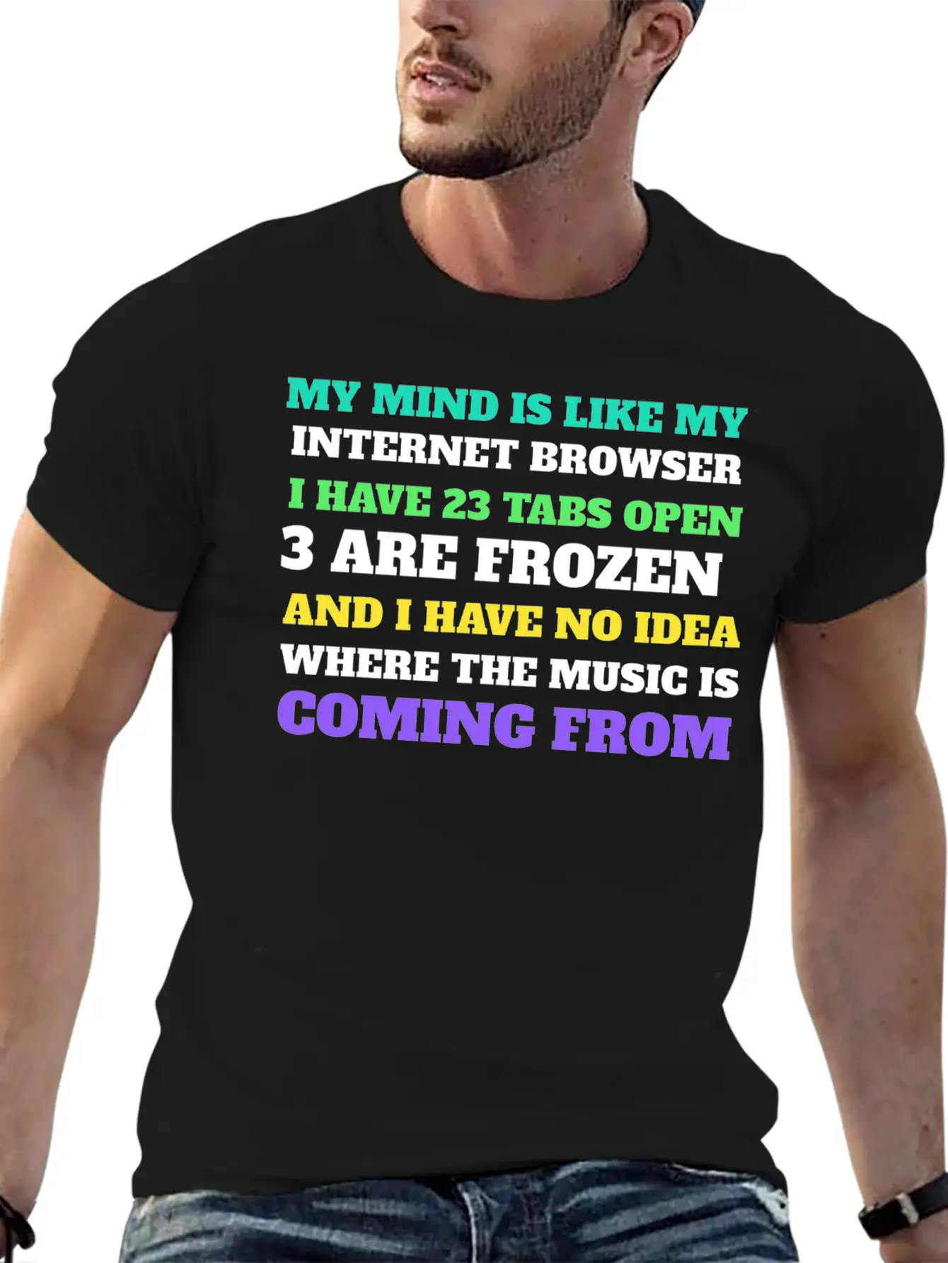 My Mind Is Like My Internet Browser Unisex Casual T-Shirt – Clean Design For Daily Comfort