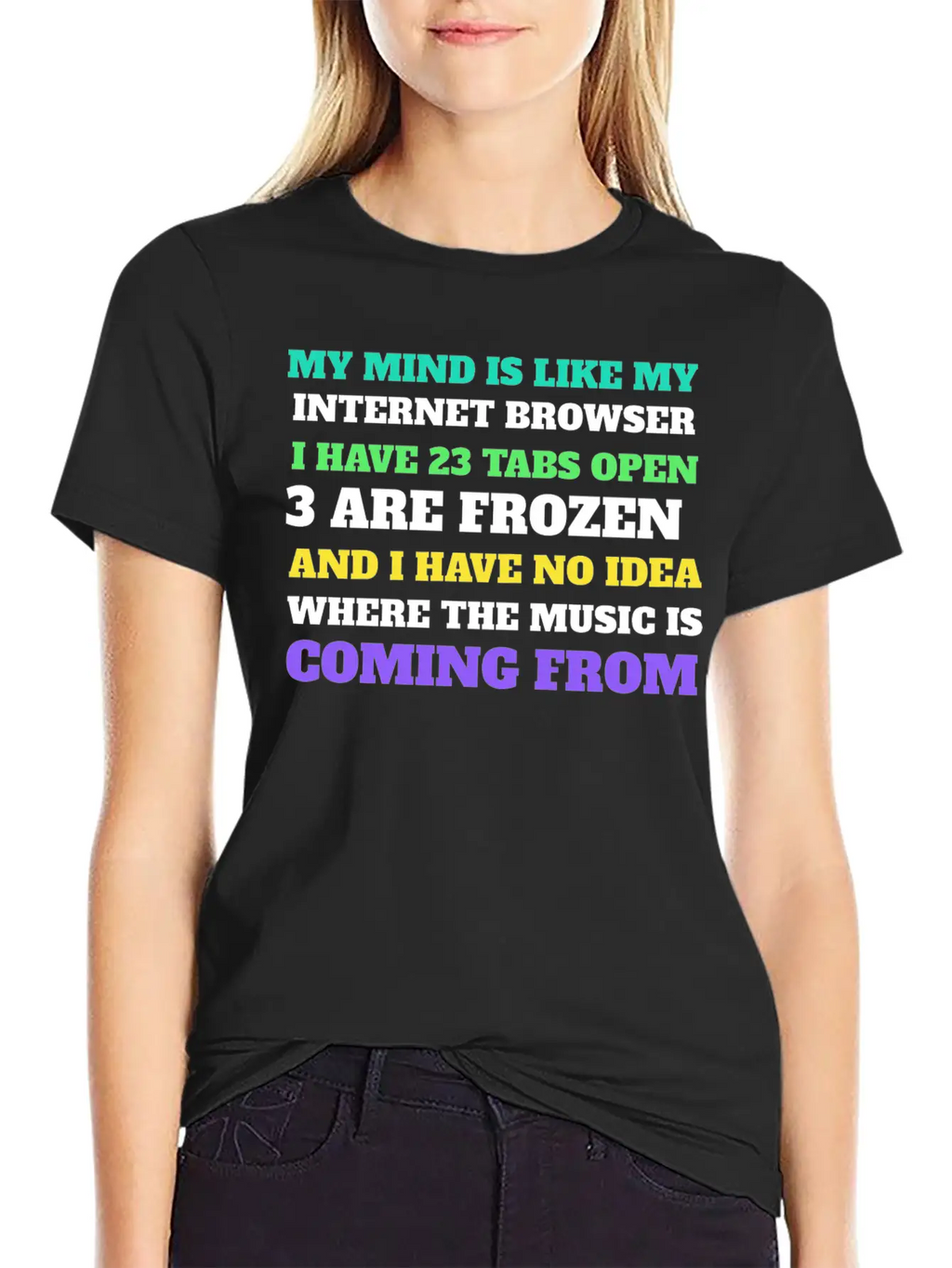 My Mind Is Like My Internet Browser Unisex Casual T-Shirt – Clean Design For Daily Comfort