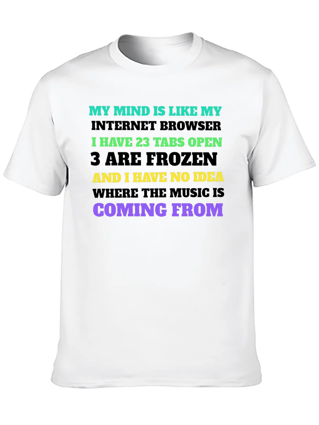 My Mind Is Like My Internet Browser Unisex Casual T-Shirt – Clean Design For Daily Comfort